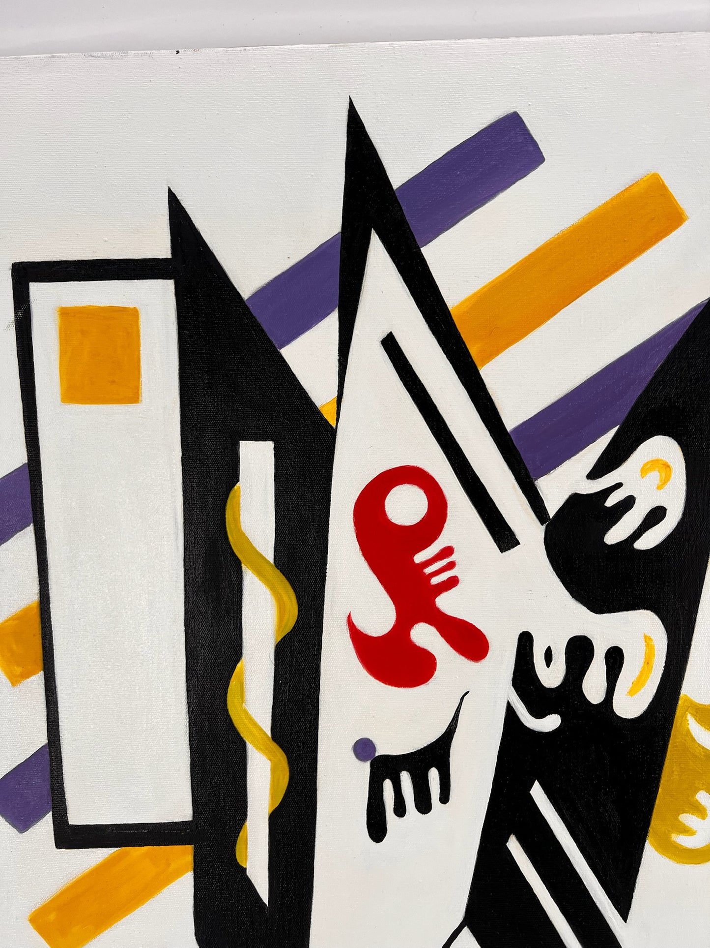 Abstracte compositie WK 819 (naar Wassily Kandinsky) – Handgeschilderd Modern Abstract Olieverf op Canvas (60 × 80 cm, ingelijst)