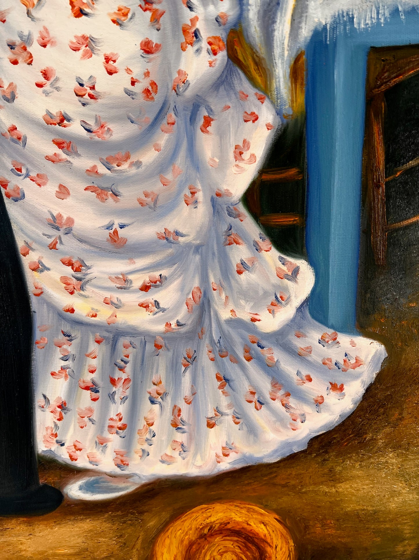 Dans in Bougival (naar Pierre-Auguste Renoir) – Handgeschilderd Impressionistisch Olieverf op Canvas (60 × 80 cm, ingelijst)