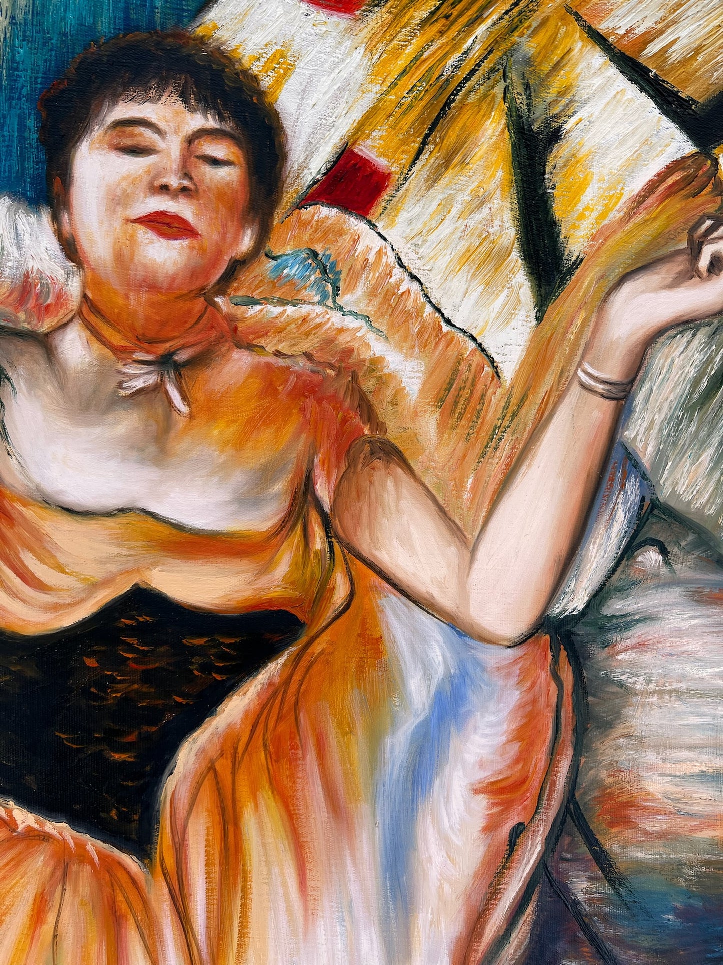 Ballerina – Handgeschilderd Impressionistisch Olieverfschilderij op Canvas (60 × 80 cm)