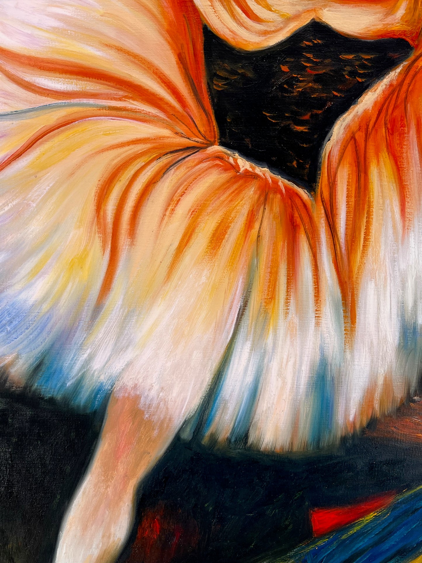 Ballerina – Handgeschilderd Impressionistisch Olieverfschilderij op Canvas (60 × 80 cm)