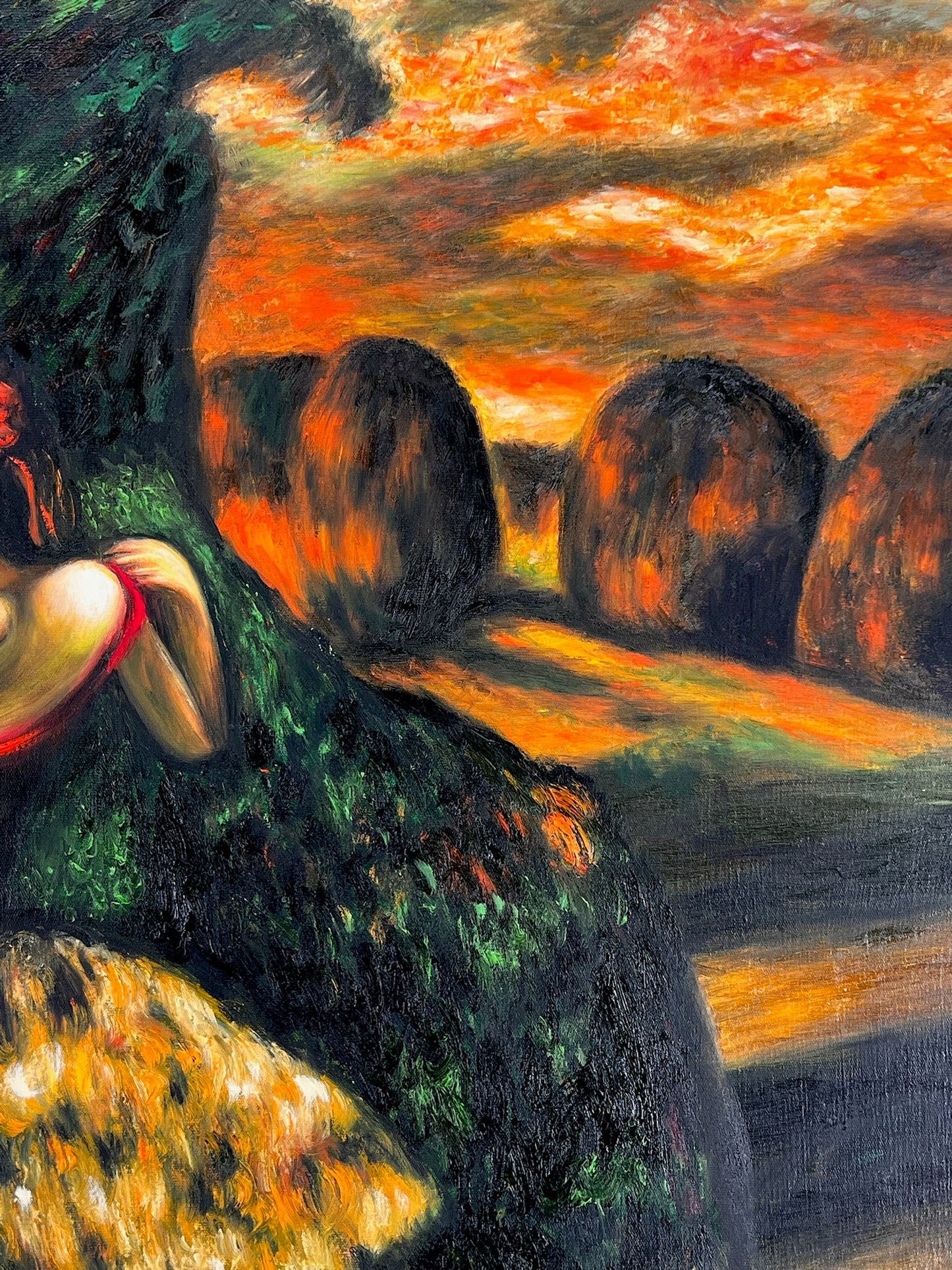 The Dancers in the Sunlight – Handgeschilderd Impressionistisch Olieverfschilderij op Canvas (60 × 80 cm)