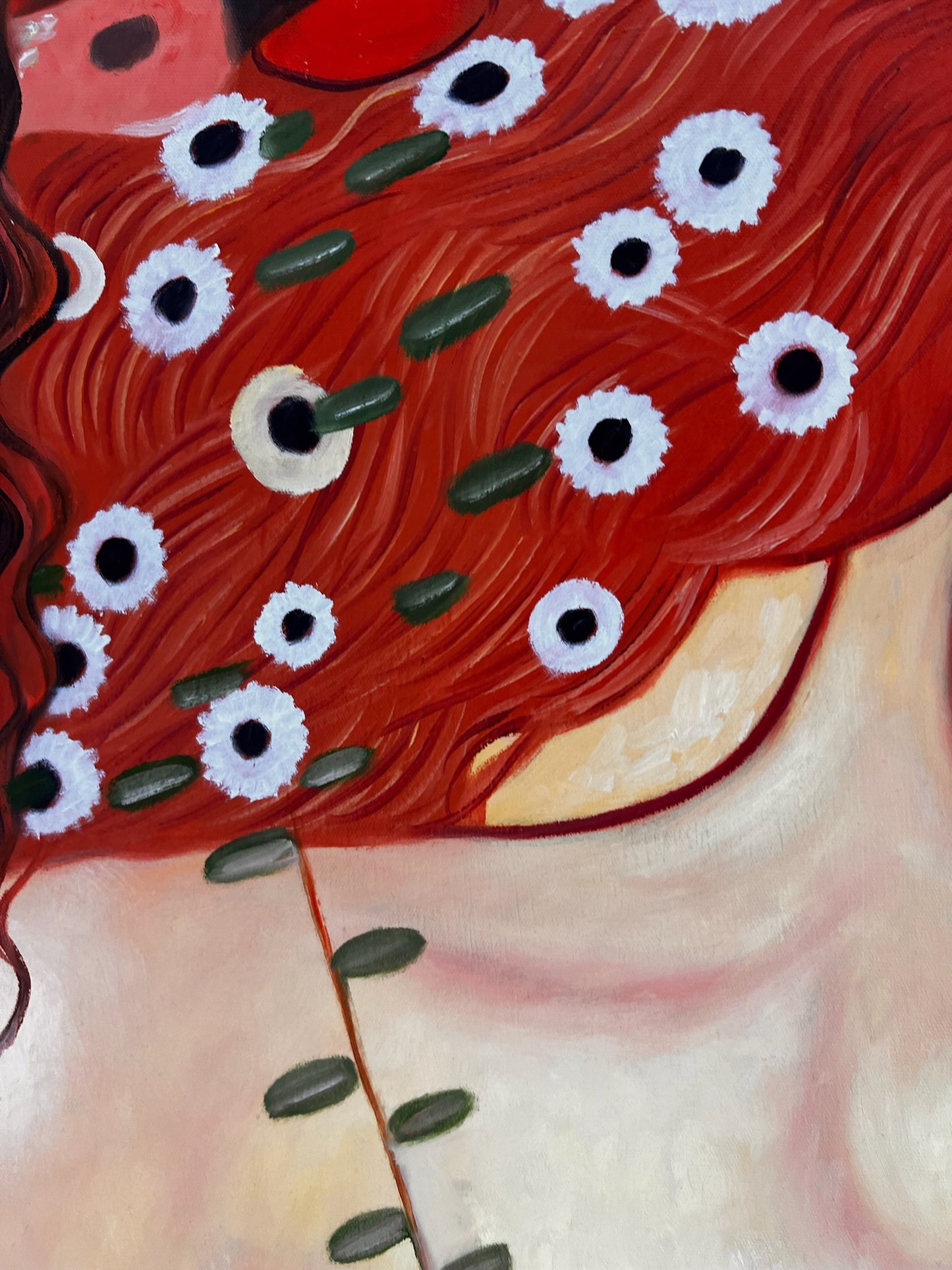 Mutter und Kind – Handgeschilderd Symbolistisch Olieverfschilderij op Canvas (60 × 80 cm)