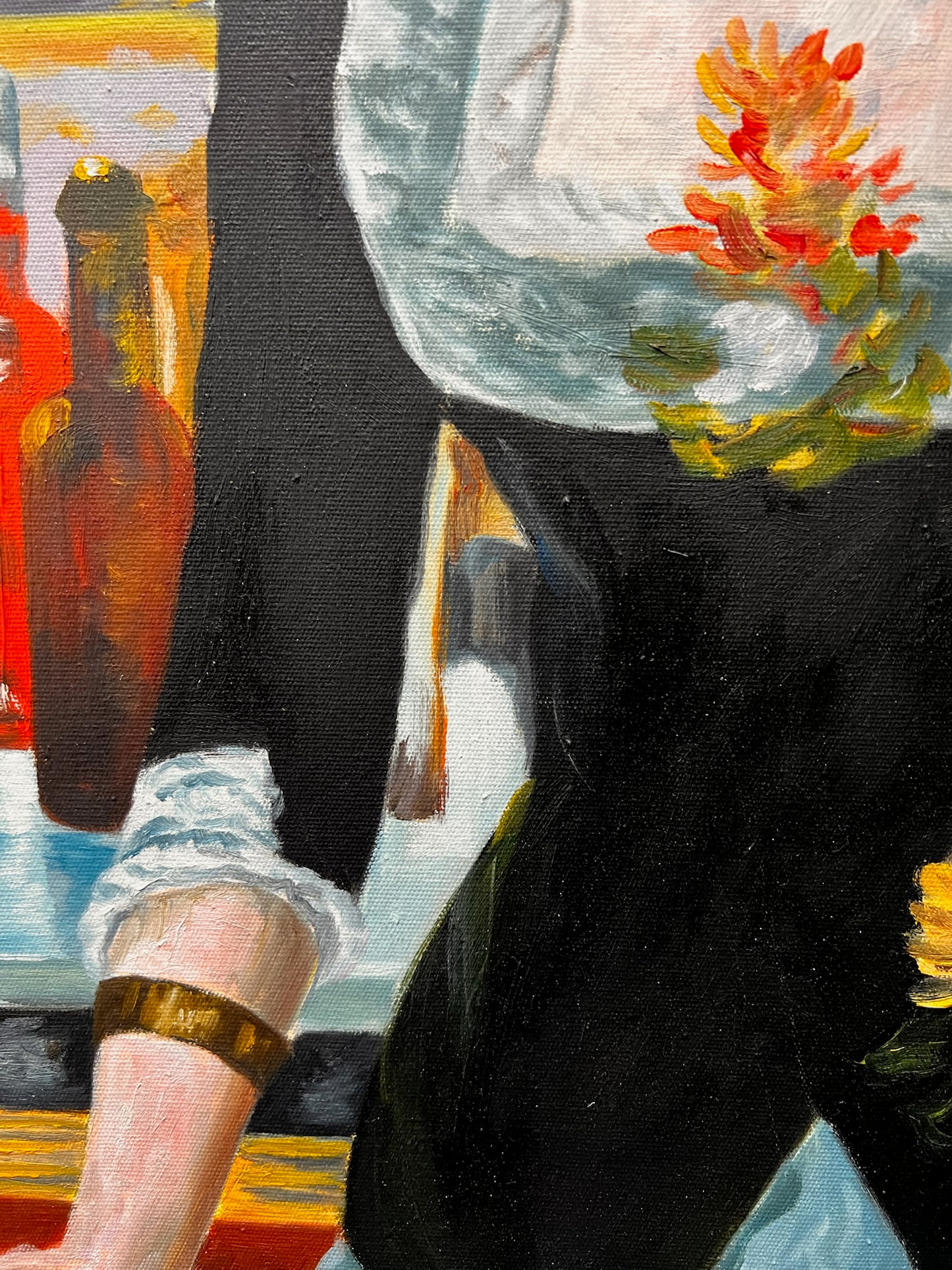 Un Bar aux Folies-Bergère – Handgeschilderd Impressionistisch Olieverfschilderij op Canvas (64 × 80 cm)