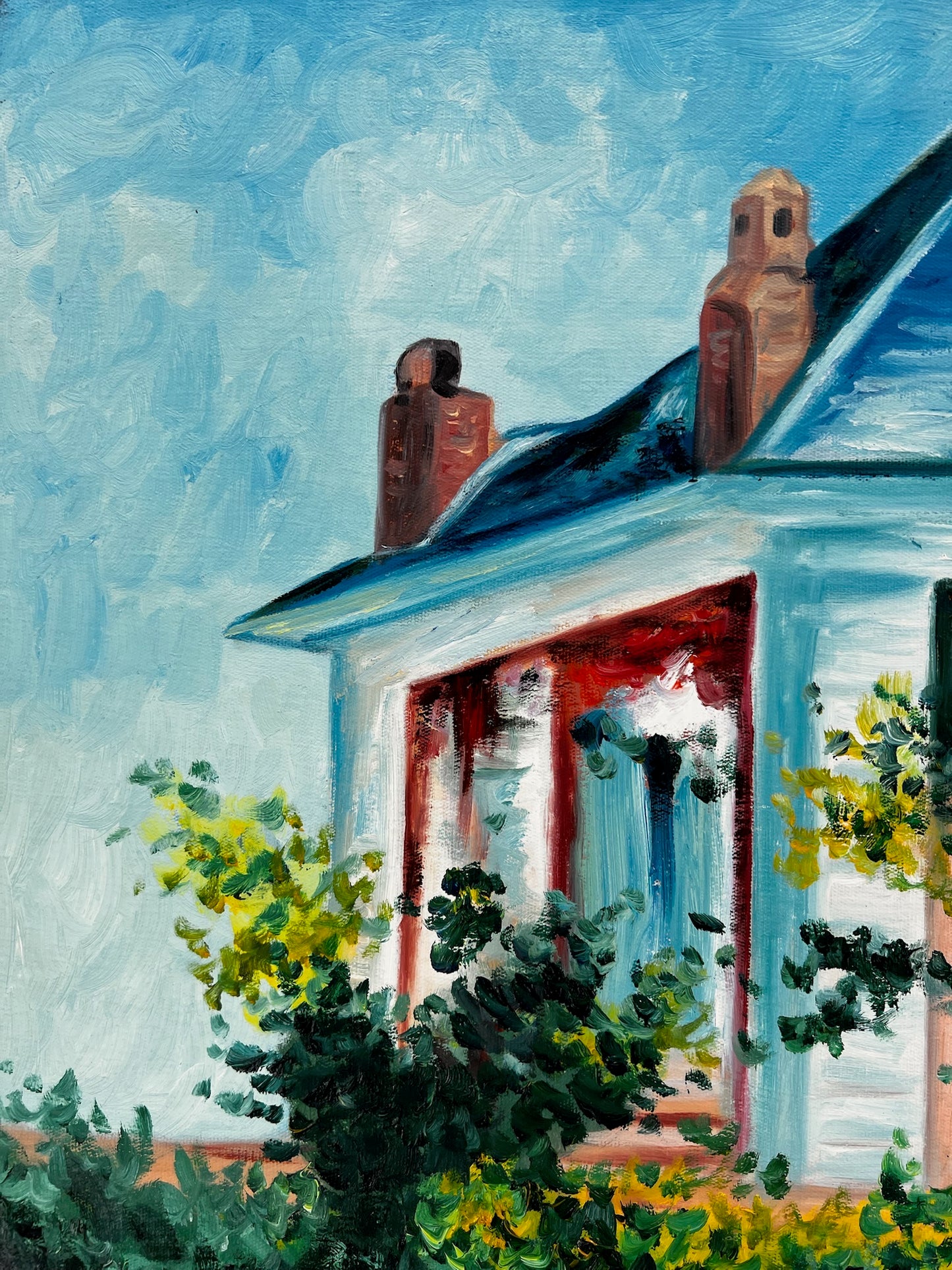 Woman in the Garden (after Édouard Manet) – Hand-Painted Impressionist Oil on Canvas (60 × 80 cm)