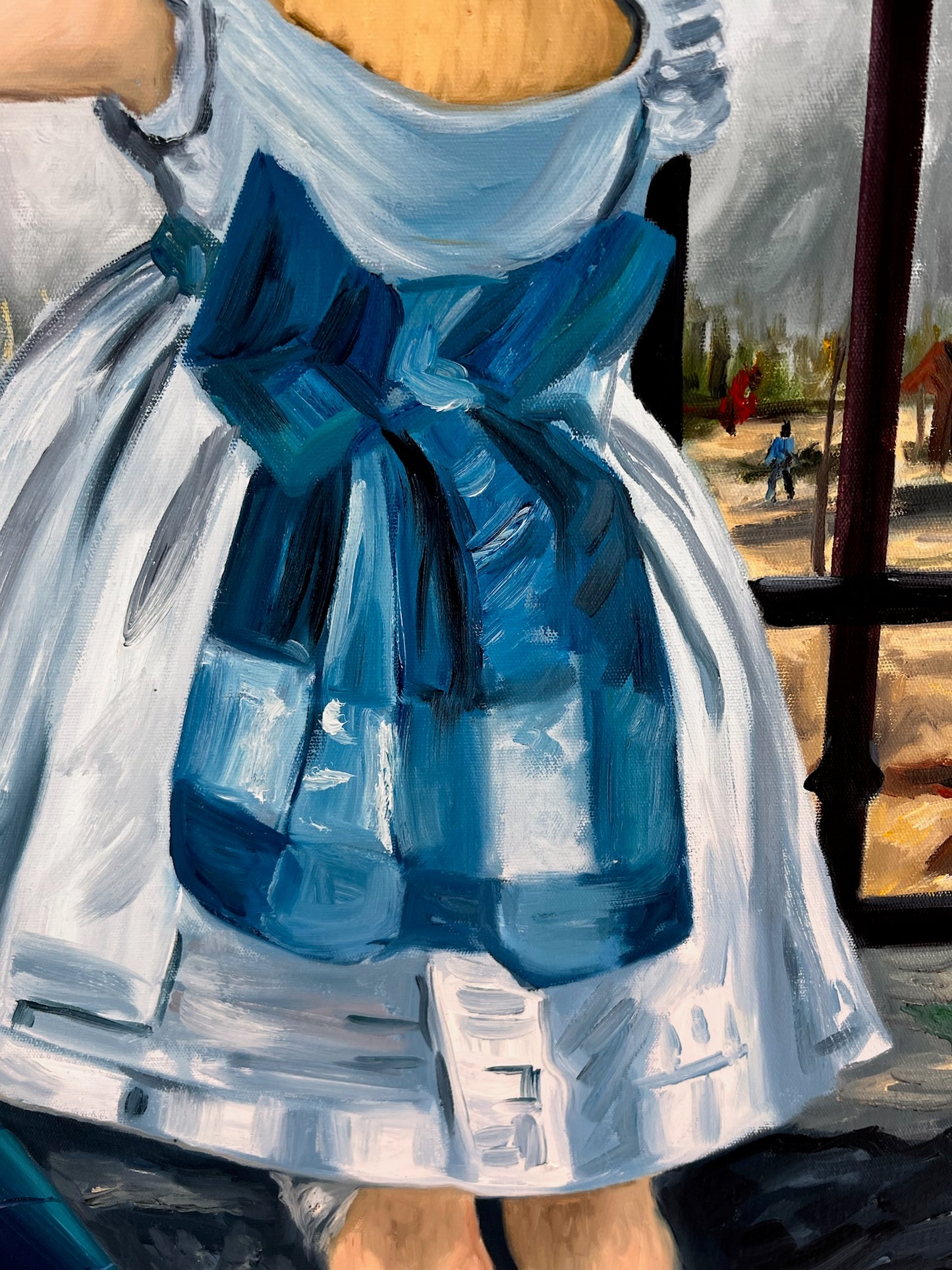 The Railway (Manet) – Handgeschilderd Impressionistisch Olieverfschilderij op Canvas (64 × 80 cm)