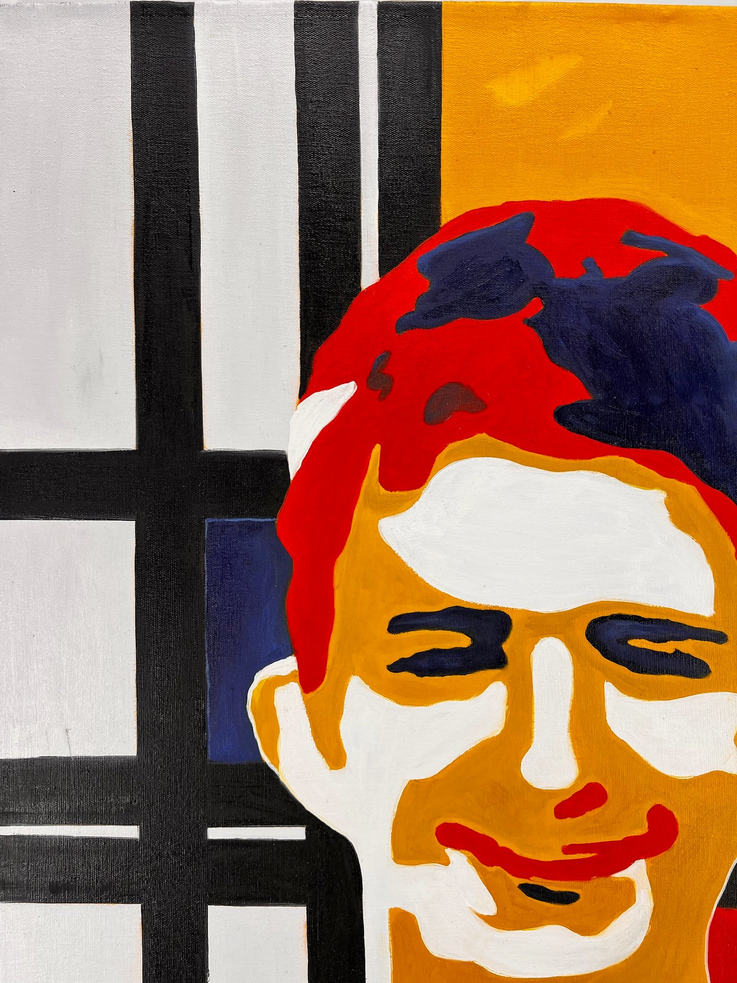 Piet Mondriaan – Manface – Handgeschilderd Abstract Olieverf op Canvas (60 × 80 cm)
