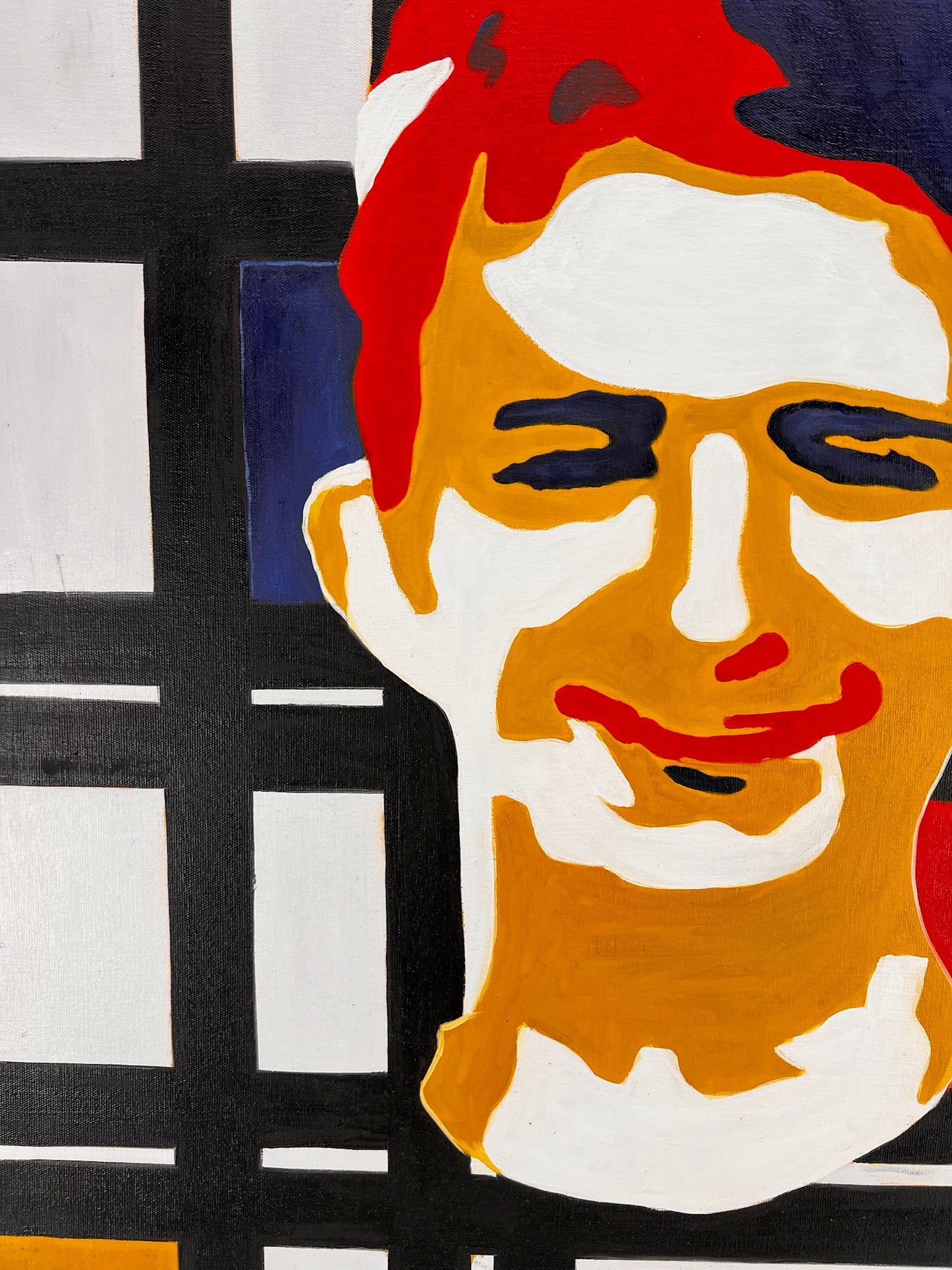 Piet Mondriaan – Manface – Handgeschilderd Abstract Olieverf op Canvas (60 × 80 cm)