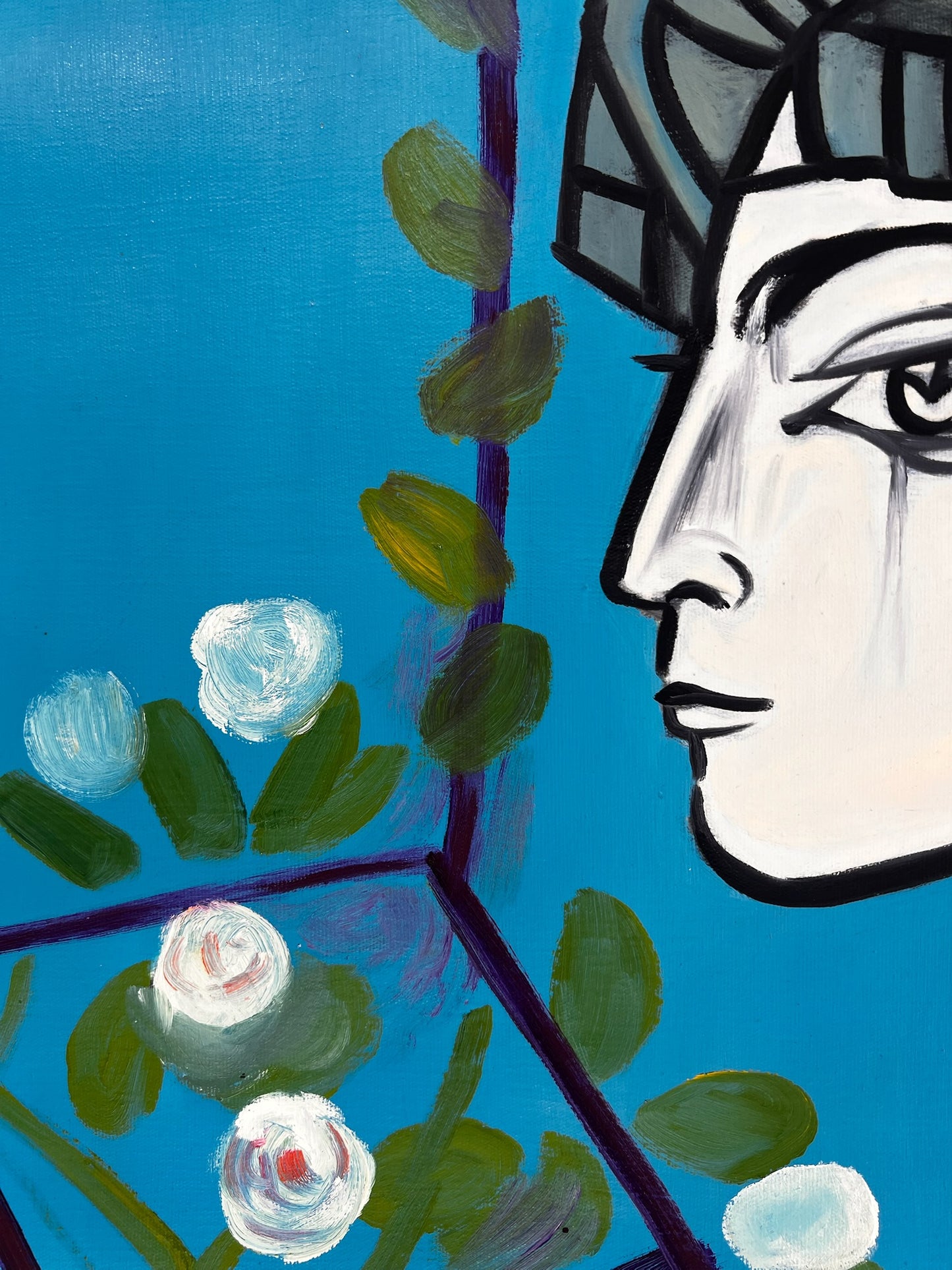 Picasso - Jacqueline met bloem – Handgeschilderd