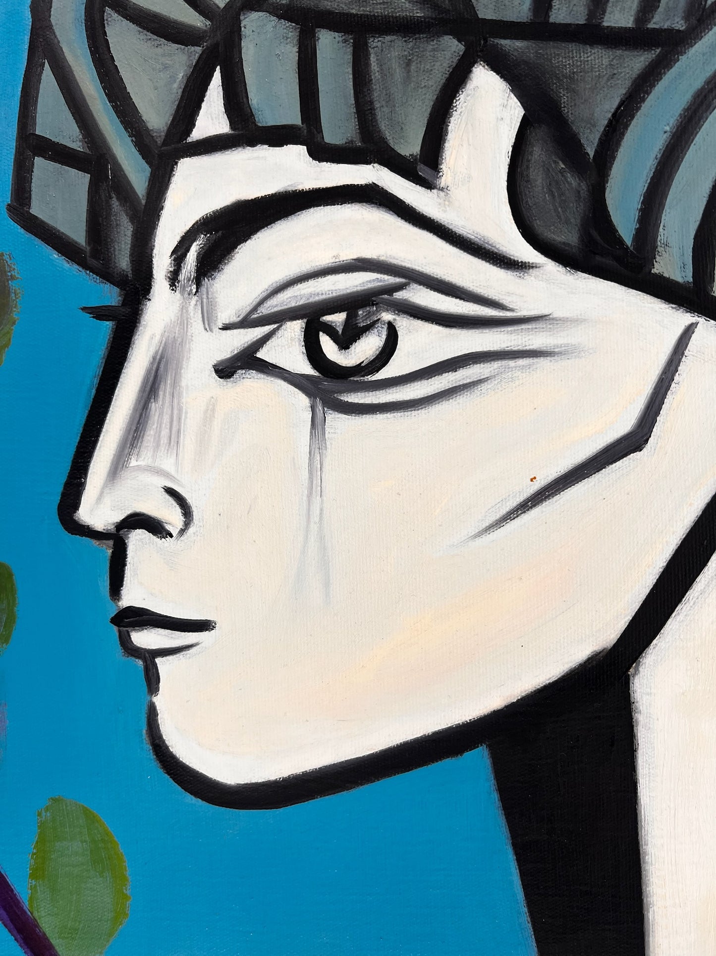 Picasso - Jacqueline met bloem – Handgeschilderd