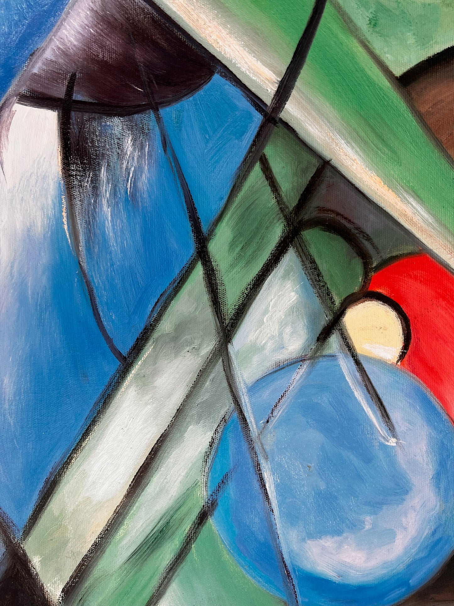 Rehe im Walde II – Handgeschilderd Expressionistisch Olieverfschilderij op Canvas (64 × 80 cm)