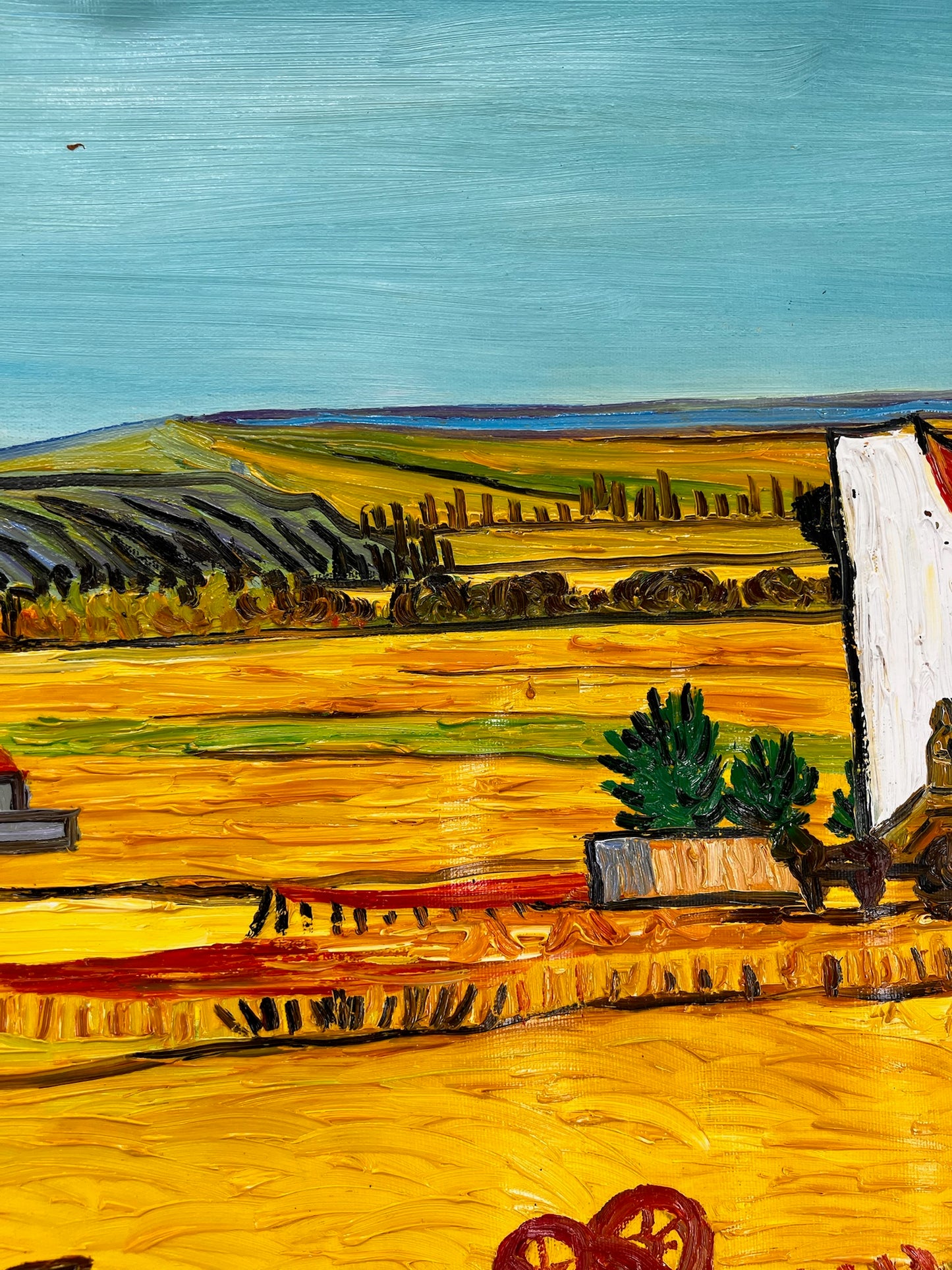 Vincent van Gogh – Handgeschilderd – “De oogst in La Crau” (73 × 92 cm)