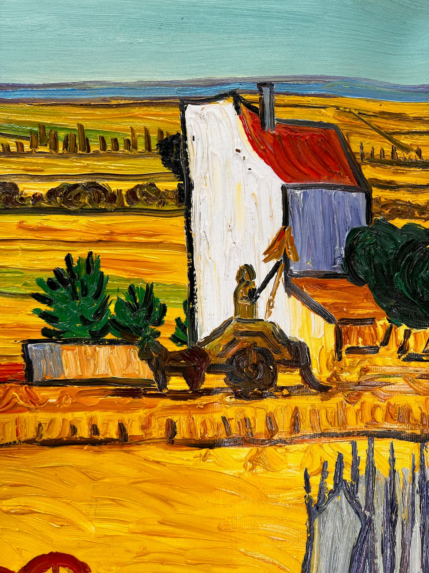 Vincent van Gogh – Handgeschilderd – “De oogst in La Crau” (73 × 92 cm)