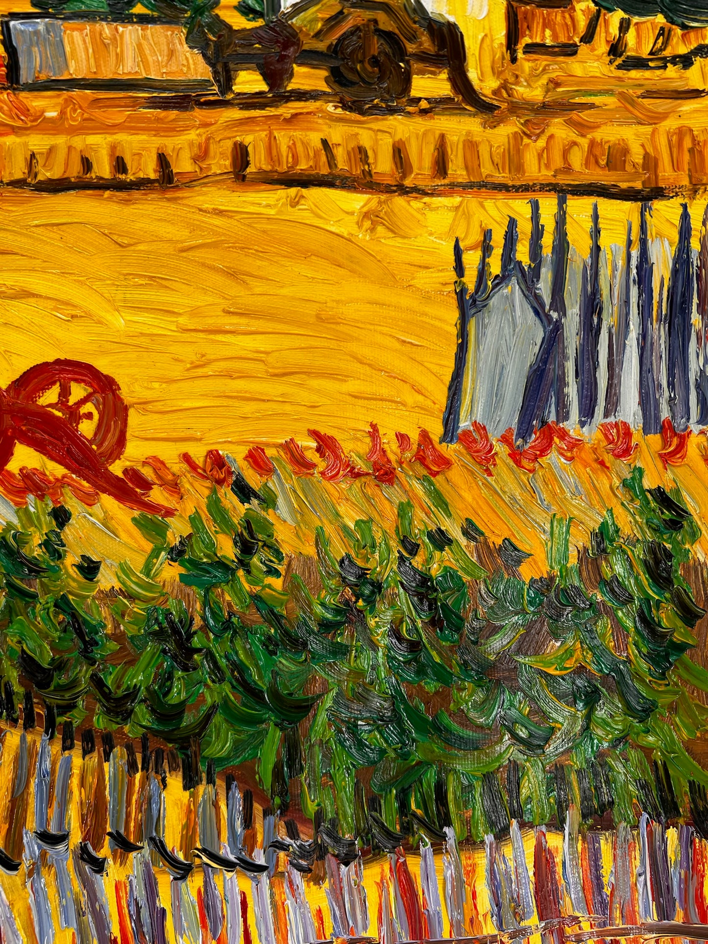 Vincent van Gogh – Handgeschilderd – “De oogst in La Crau” (73 × 92 cm)