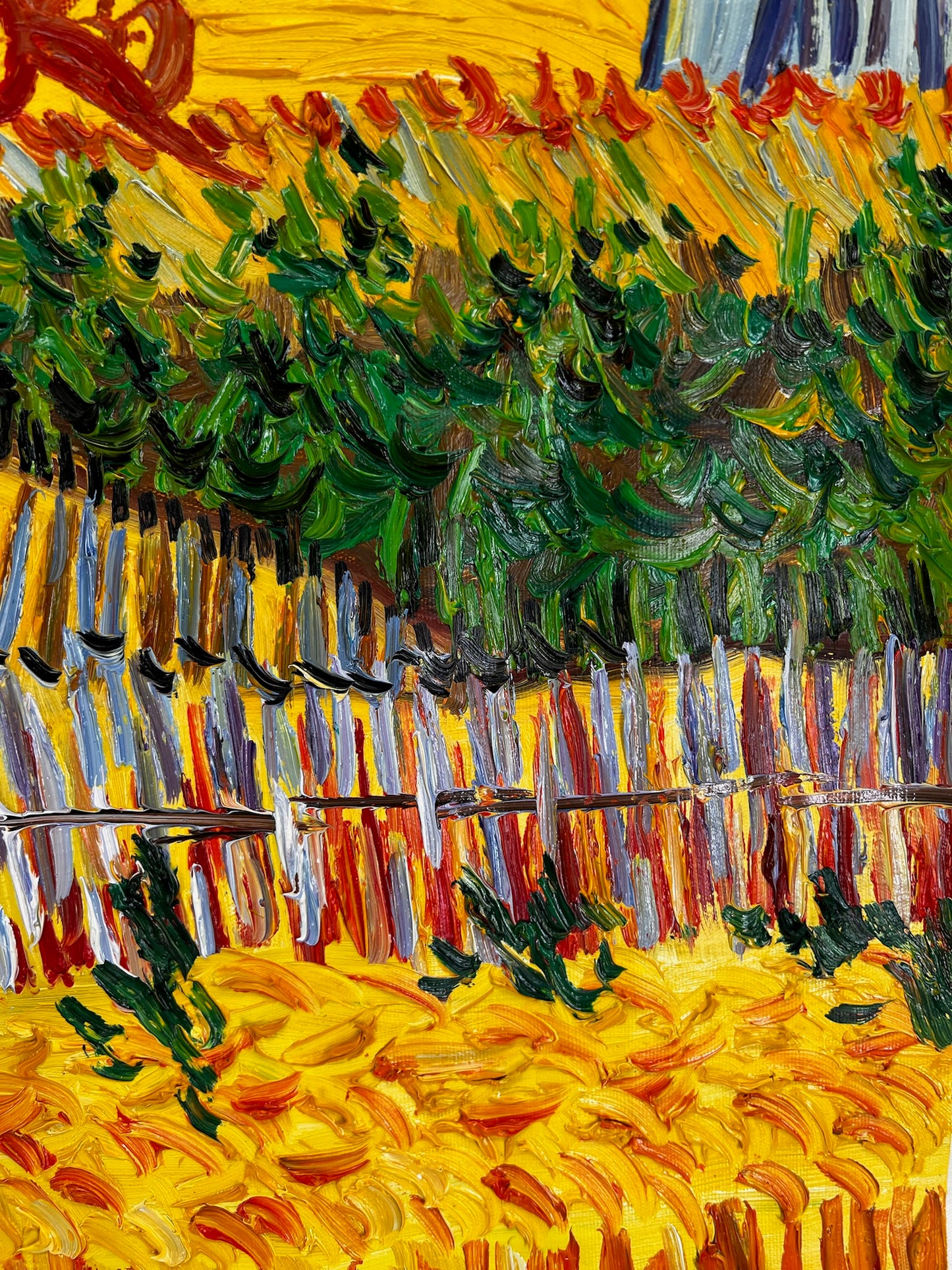 Vincent van Gogh – Handgeschilderd – “De oogst in La Crau” (73 × 92 cm)