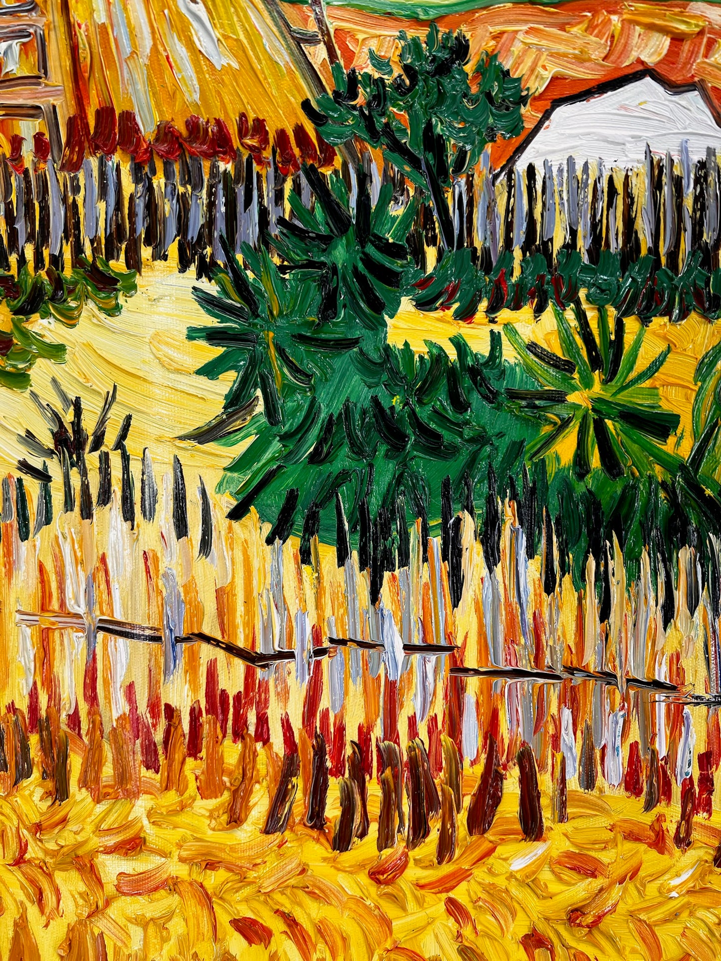 Vincent van Gogh – Handgeschilderd – “De oogst in La Crau” (73 × 92 cm)