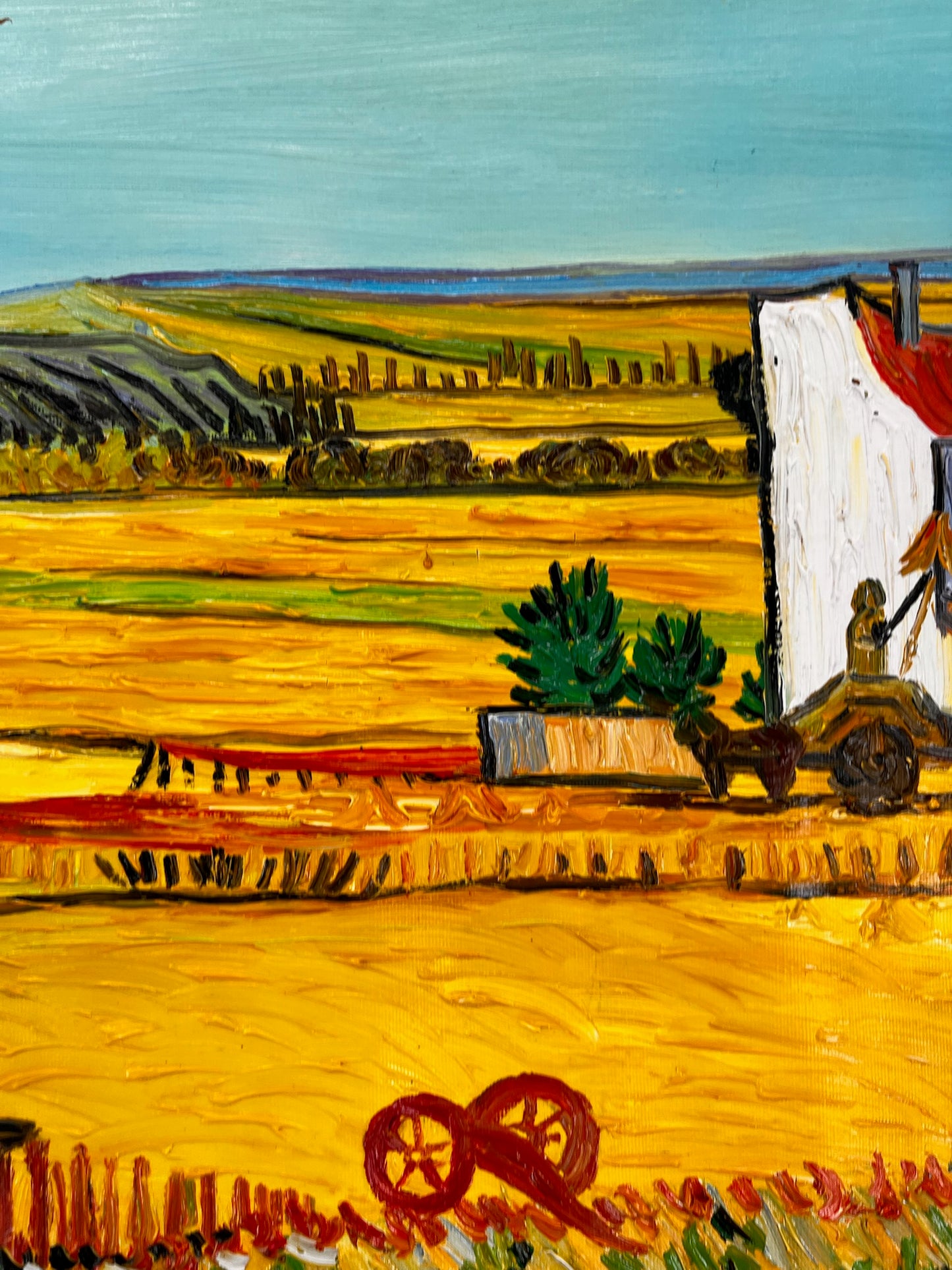 Vincent van Gogh – Handgeschilderd – “De oogst in La Crau” (73 × 92 cm)
