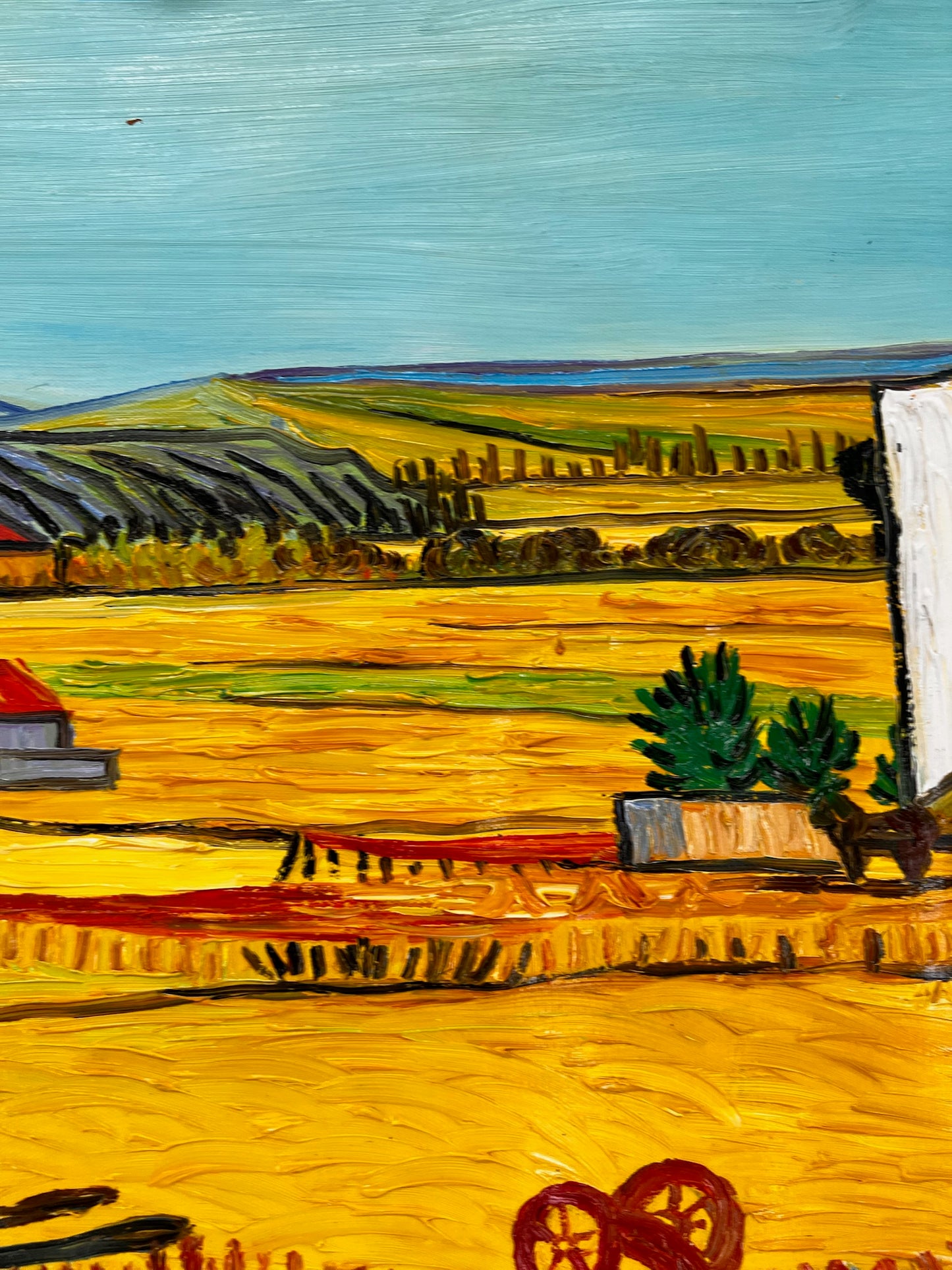 Vincent van Gogh – Handgeschilderd – “De oogst in La Crau” (73 × 92 cm)