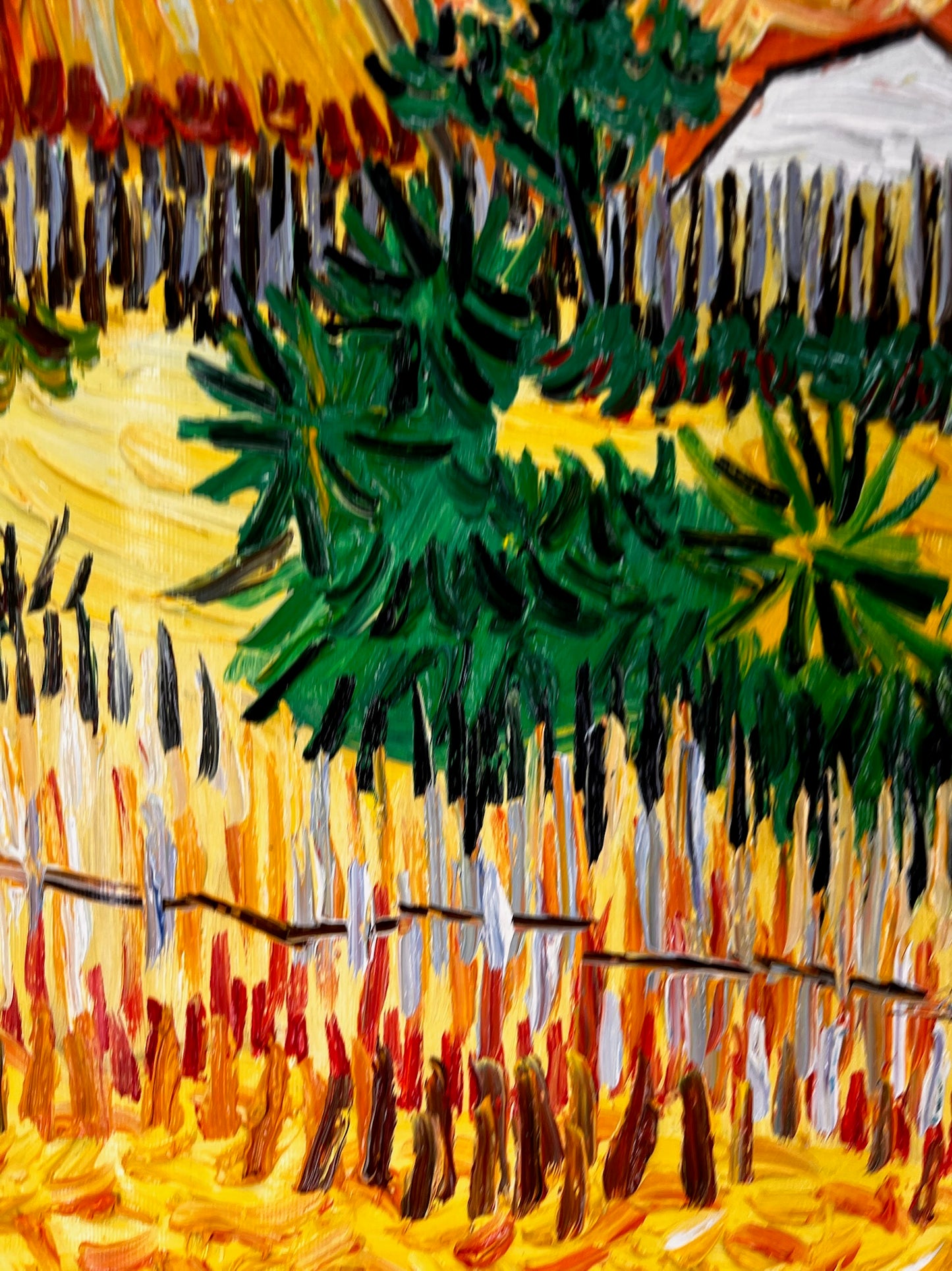Vincent van Gogh – Handgeschilderd – “De oogst in La Crau” (73 × 92 cm)