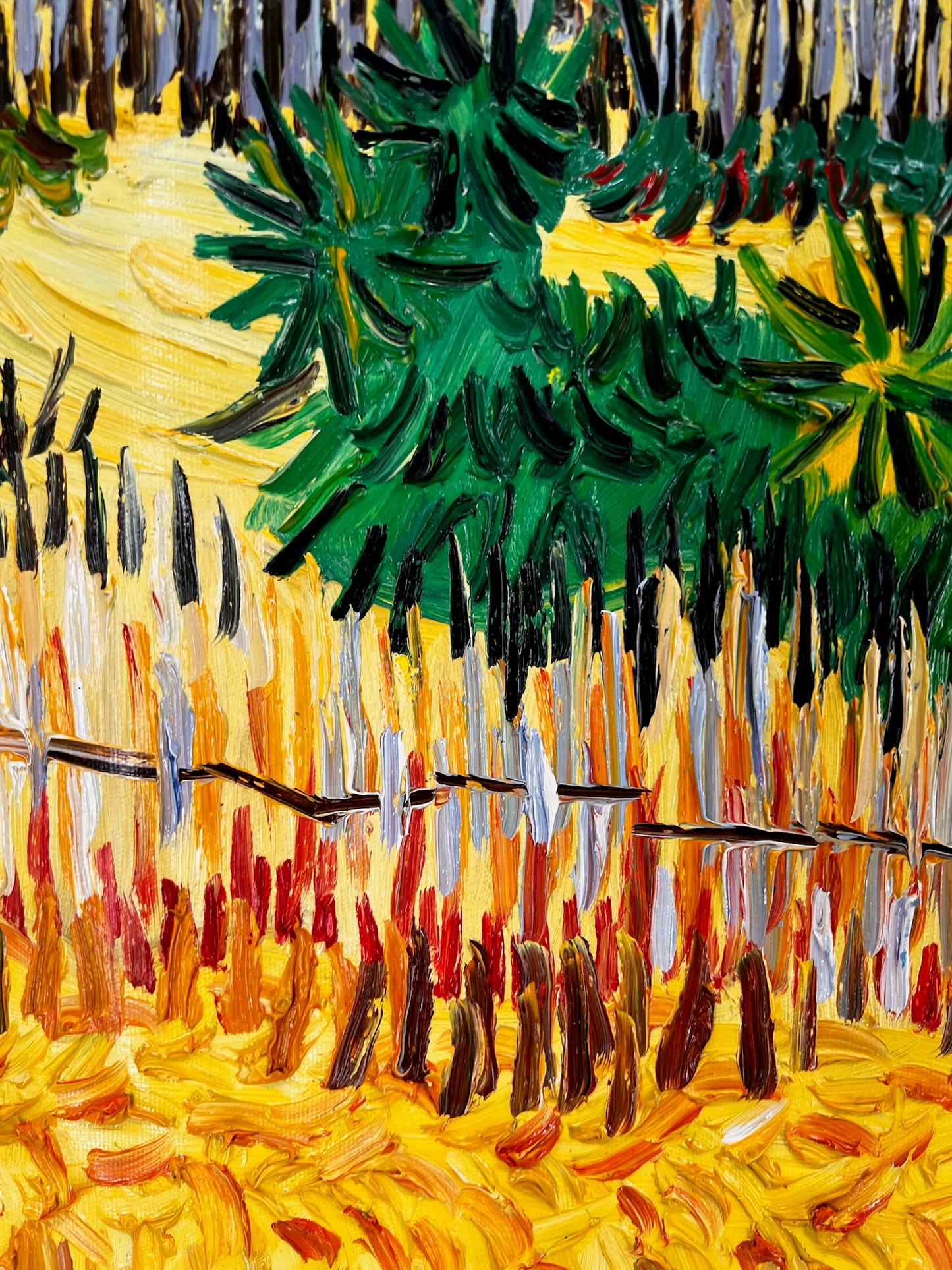 Vincent van Gogh – Handgeschilderd – “De oogst in La Crau” (73 × 92 cm)