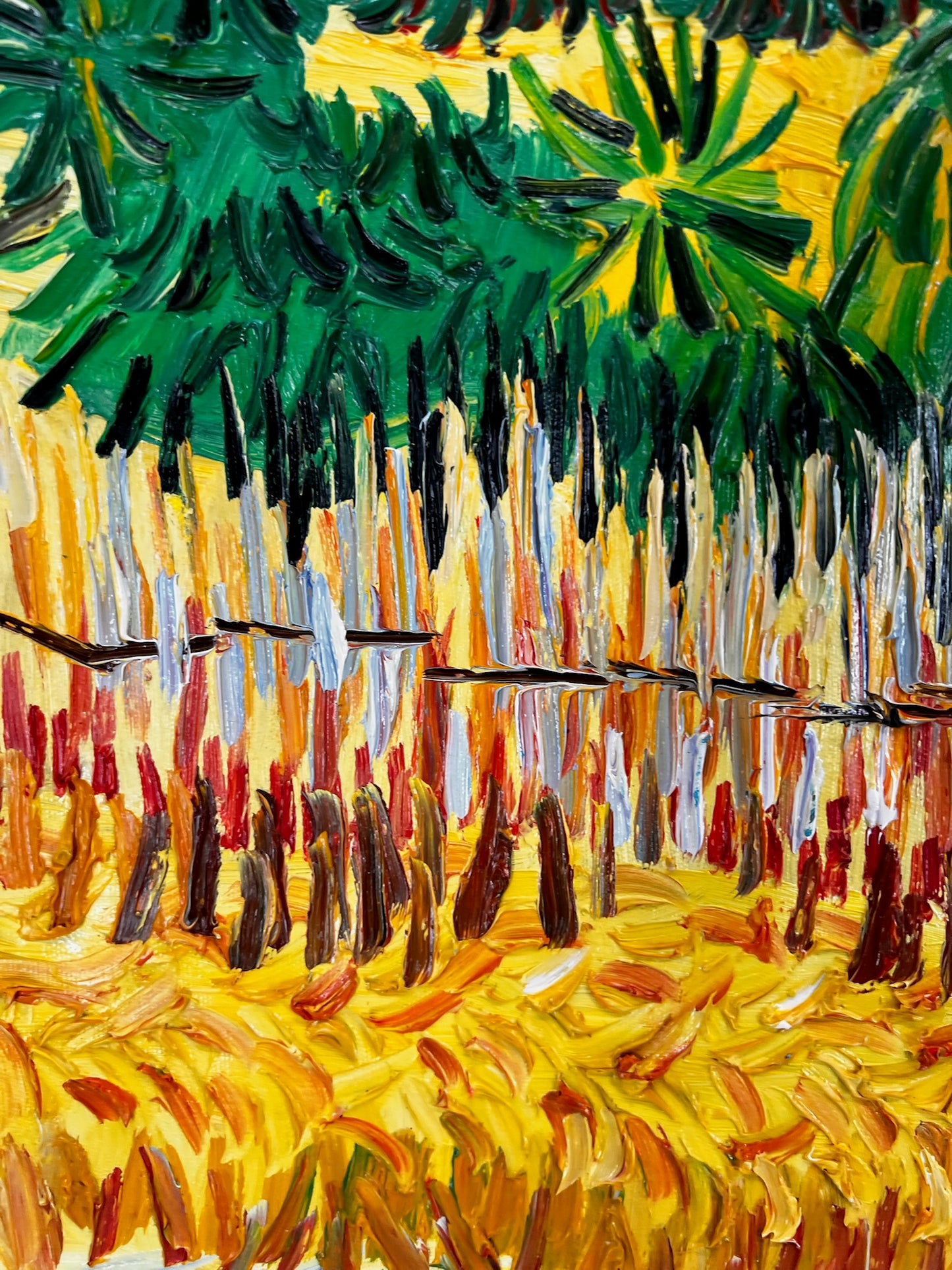 Vincent van Gogh – Handgeschilderd – “De oogst in La Crau” (73 × 92 cm)
