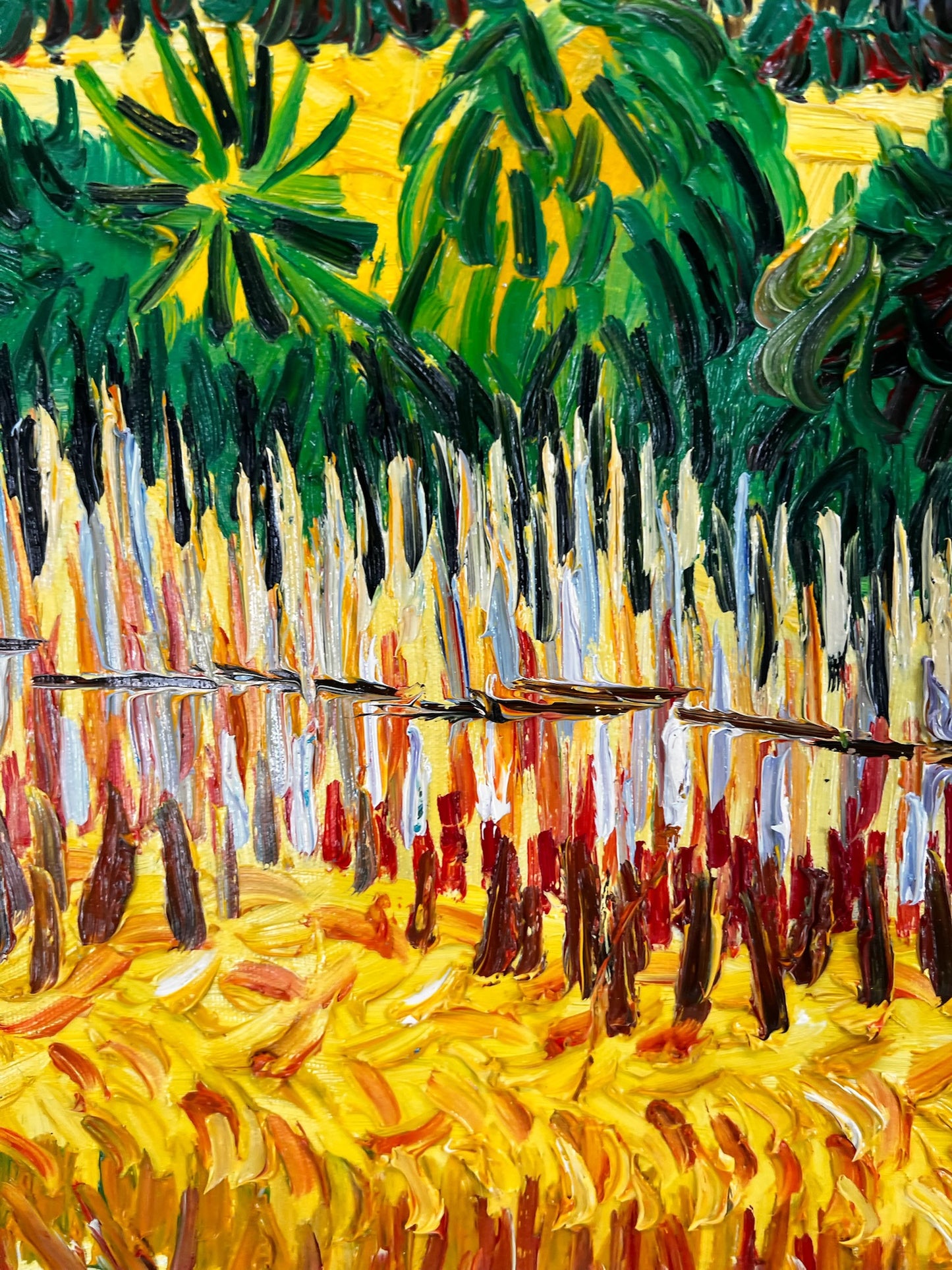 Vincent van Gogh – Handgeschilderd – “De oogst in La Crau” (73 × 92 cm)