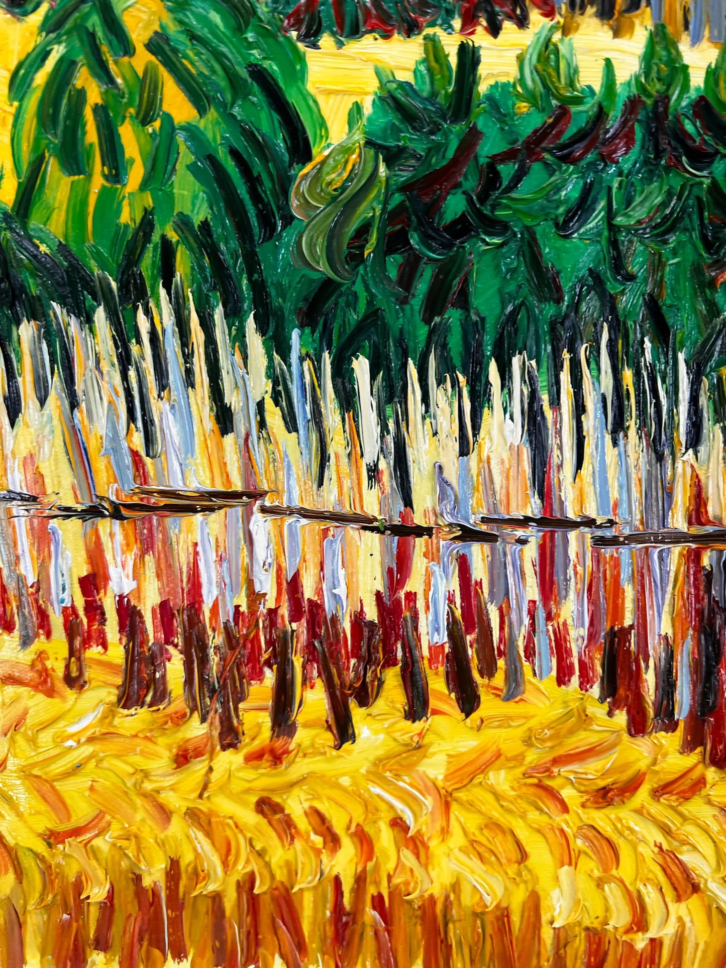 Vincent van Gogh – Handgeschilderd – “De oogst in La Crau” (73 × 92 cm)