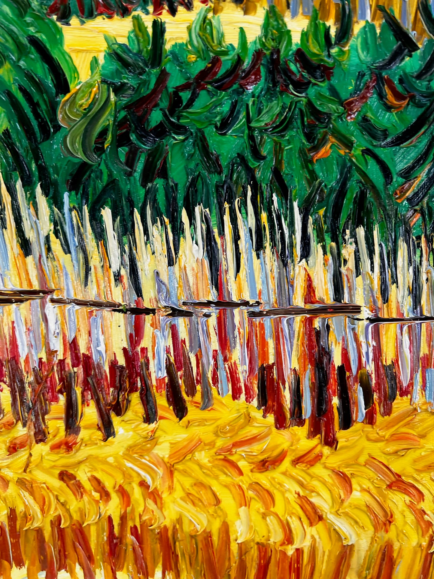 Vincent van Gogh – Handgeschilderd – “De oogst in La Crau” (73 × 92 cm)
