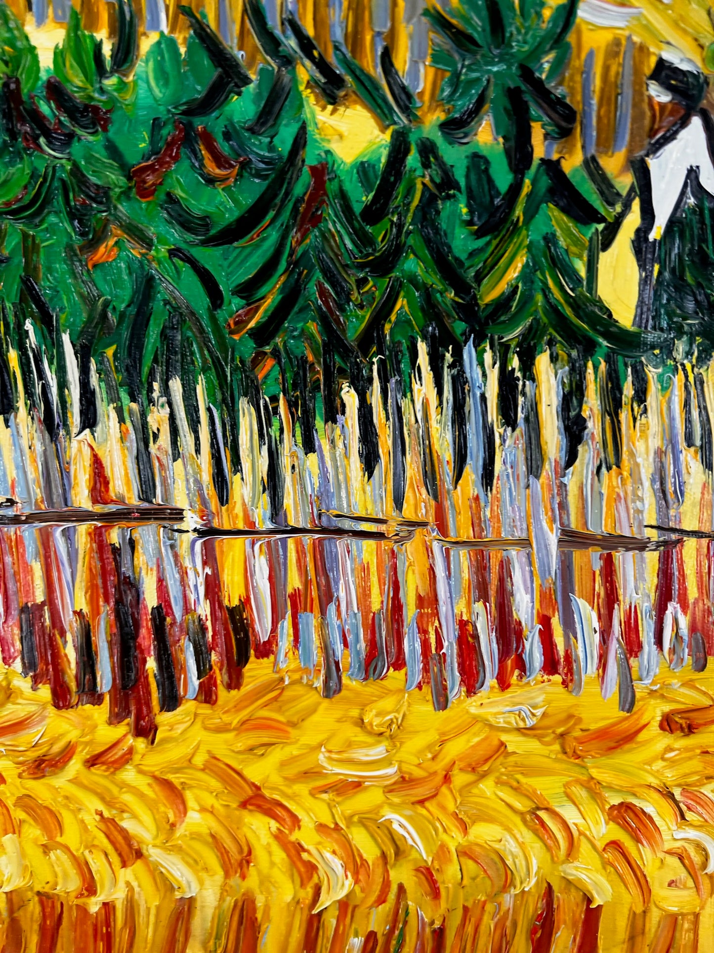 Vincent van Gogh – Handgeschilderd – “De oogst in La Crau” (73 × 92 cm)