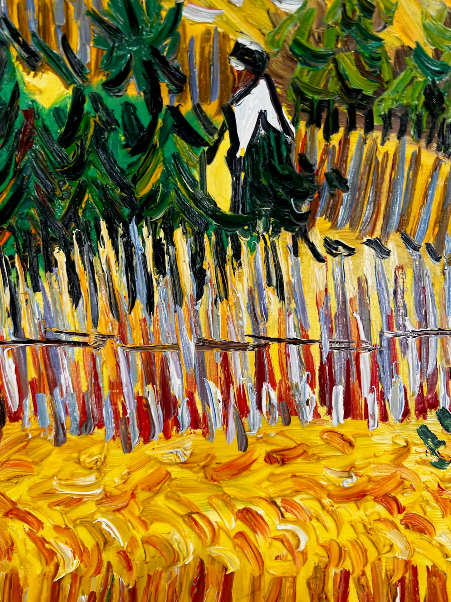 Vincent van Gogh – Handgeschilderd – “De oogst in La Crau” (73 × 92 cm)