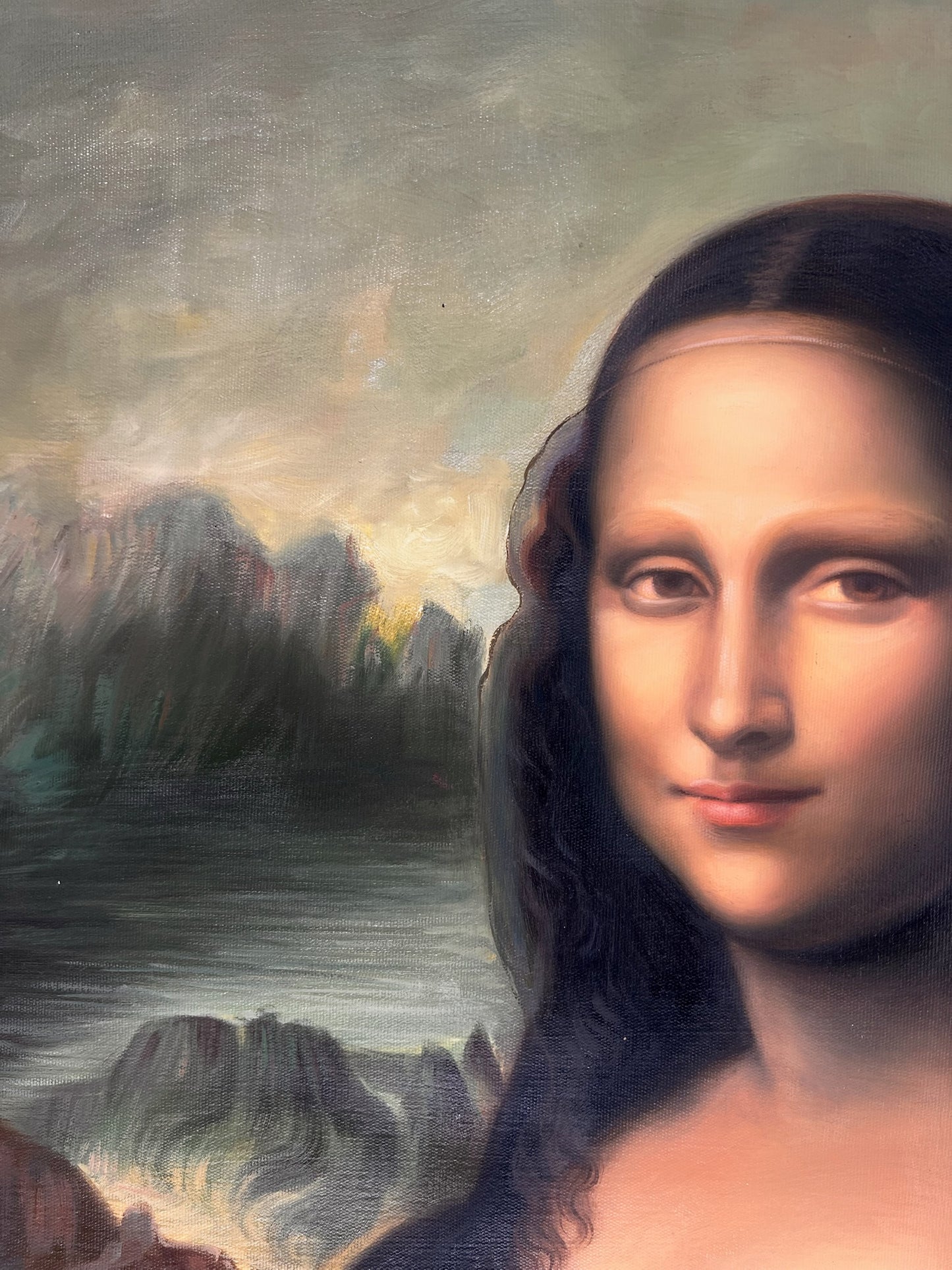 Mona Lisa – Handgeschilderd Renaissance Olieverfschilderij op Canvas (60 × 80 cm)