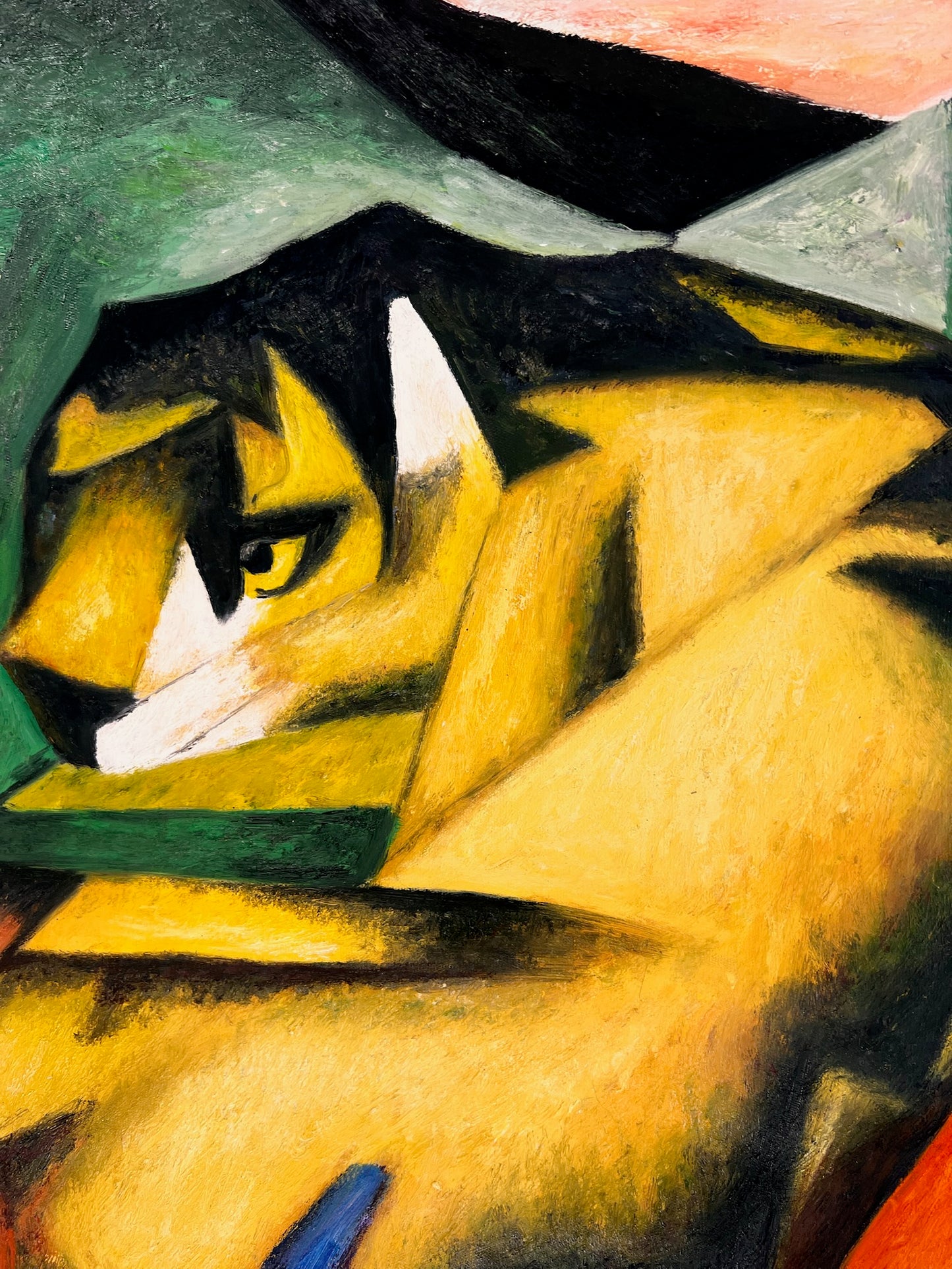 Tiger – Handgeschilderd Expressionistisch Olieverfschilderij op Canvas (64 × 80 cm)