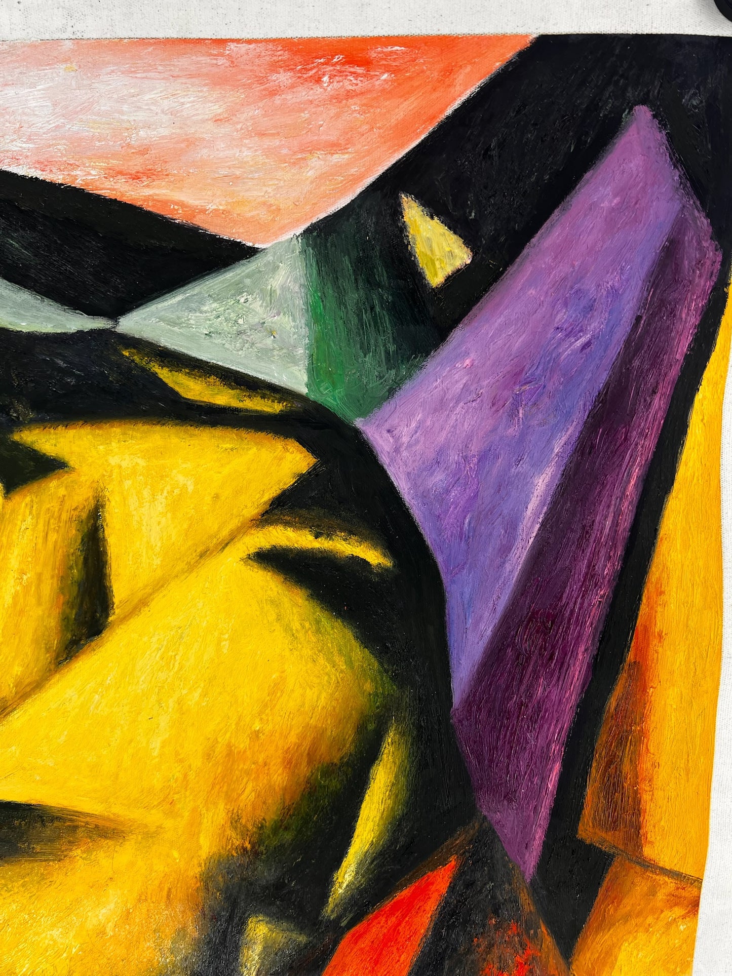 Tiger – Handgeschilderd Expressionistisch Olieverfschilderij op Canvas (64 × 80 cm)