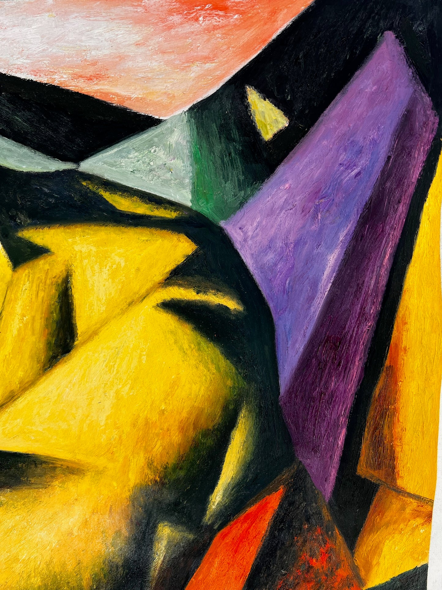 Tiger – Handgeschilderd Expressionistisch Olieverfschilderij op Canvas (64 × 80 cm)