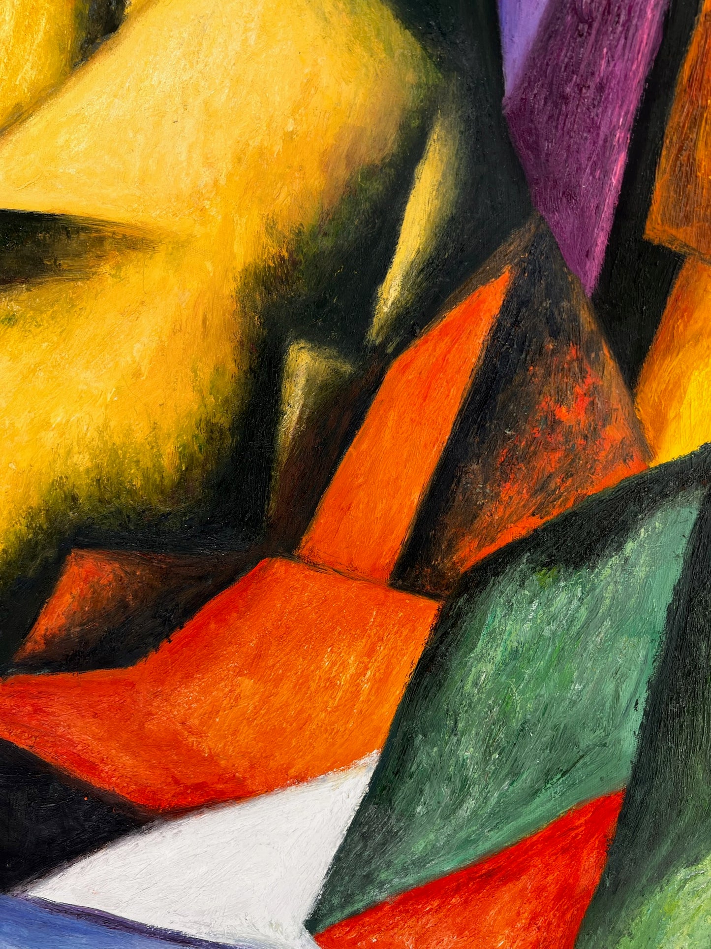 Tiger – Handgeschilderd Expressionistisch Olieverfschilderij op Canvas (64 × 80 cm)