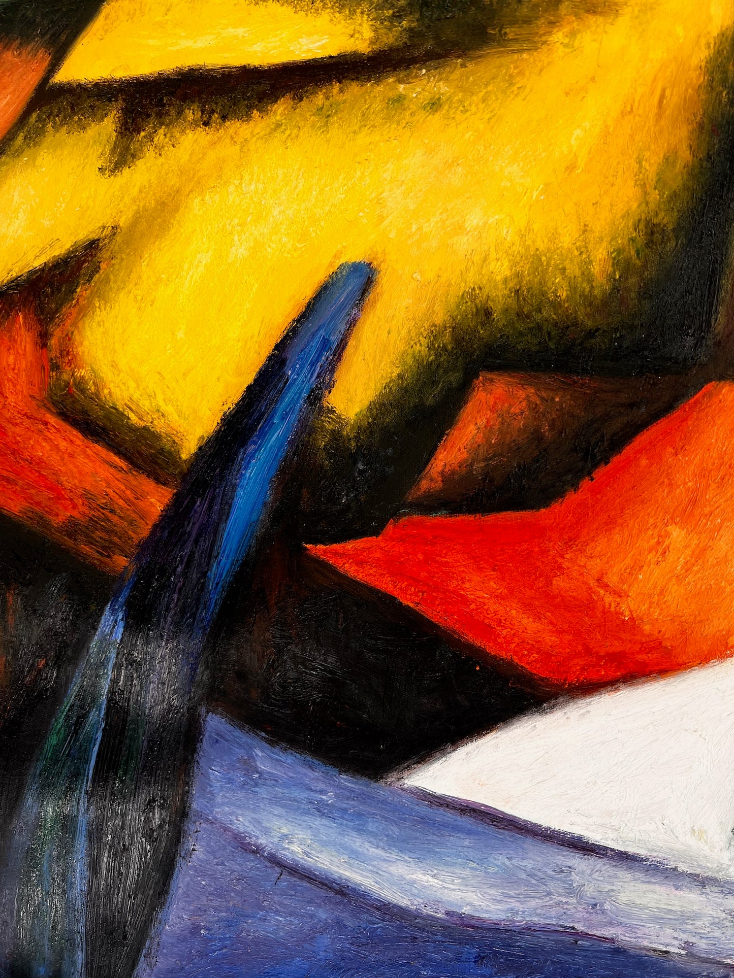 Tiger – Handgeschilderd Expressionistisch Olieverfschilderij op Canvas (64 × 80 cm)