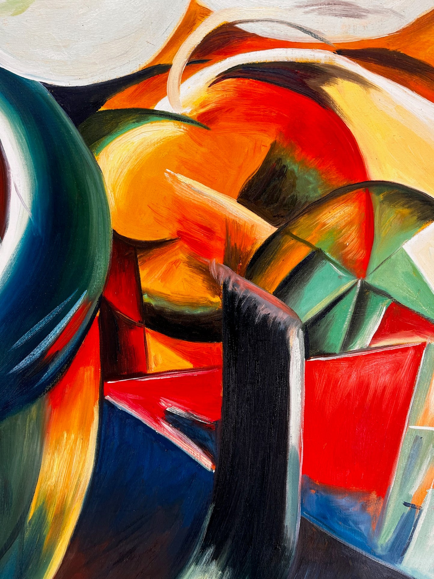 Der Mandrill – Handgeschilderd Expressionistisch Olieverfschilderij op Canvas (60 × 80 cm)