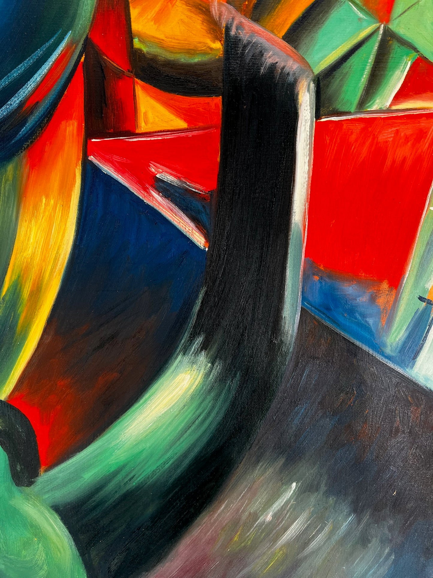 Der Mandrill – Handgeschilderd Expressionistisch Olieverfschilderij op Canvas (60 × 80 cm)
