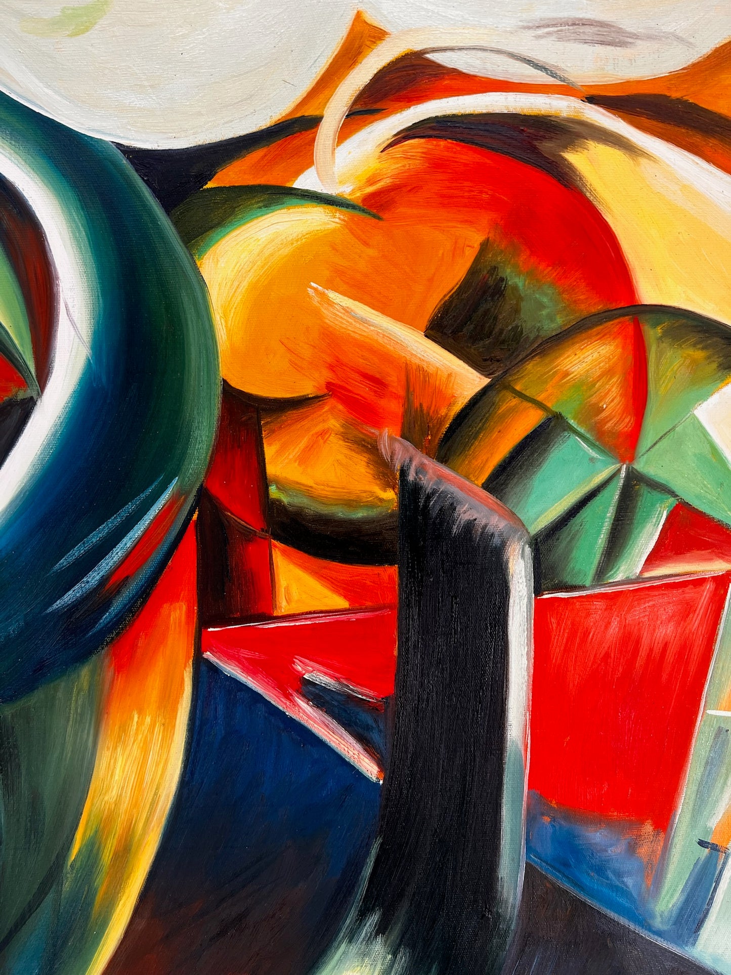 Der Mandrill – Handgeschilderd Expressionistisch Olieverfschilderij op Canvas (60 × 80 cm)