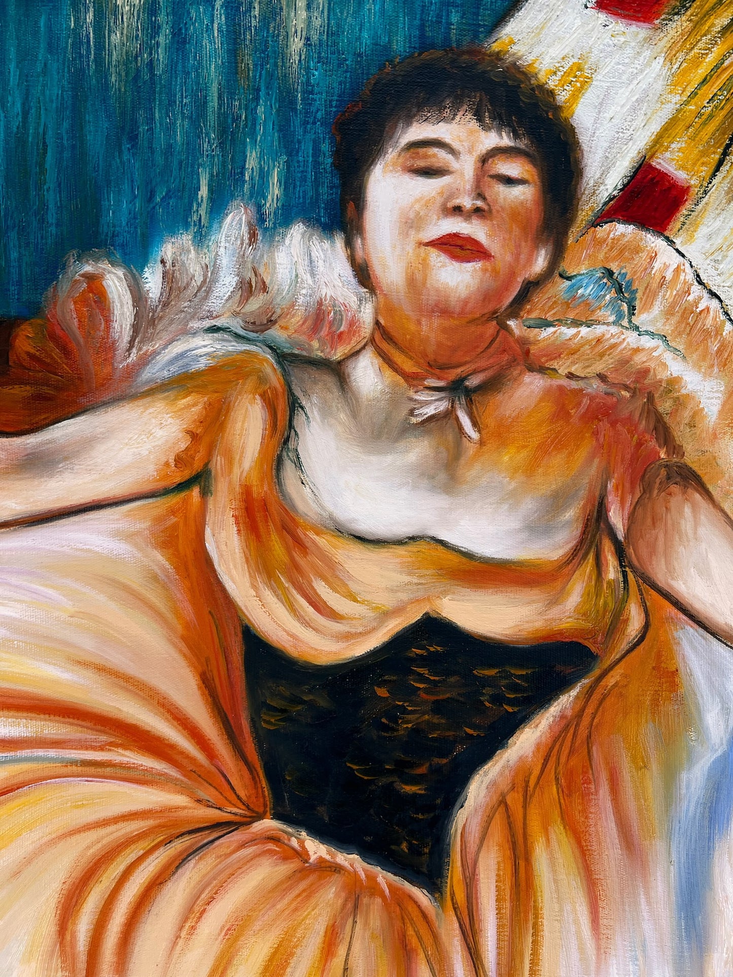 Ballerina – Handgeschilderd Impressionistisch Olieverfschilderij op Canvas (60 × 80 cm)