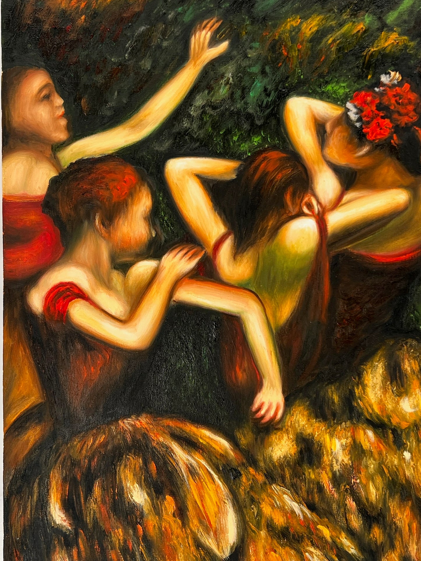 The Dancers in the Sunlight – Handgeschilderd Impressionistisch Olieverfschilderij op Canvas (60 × 80 cm)