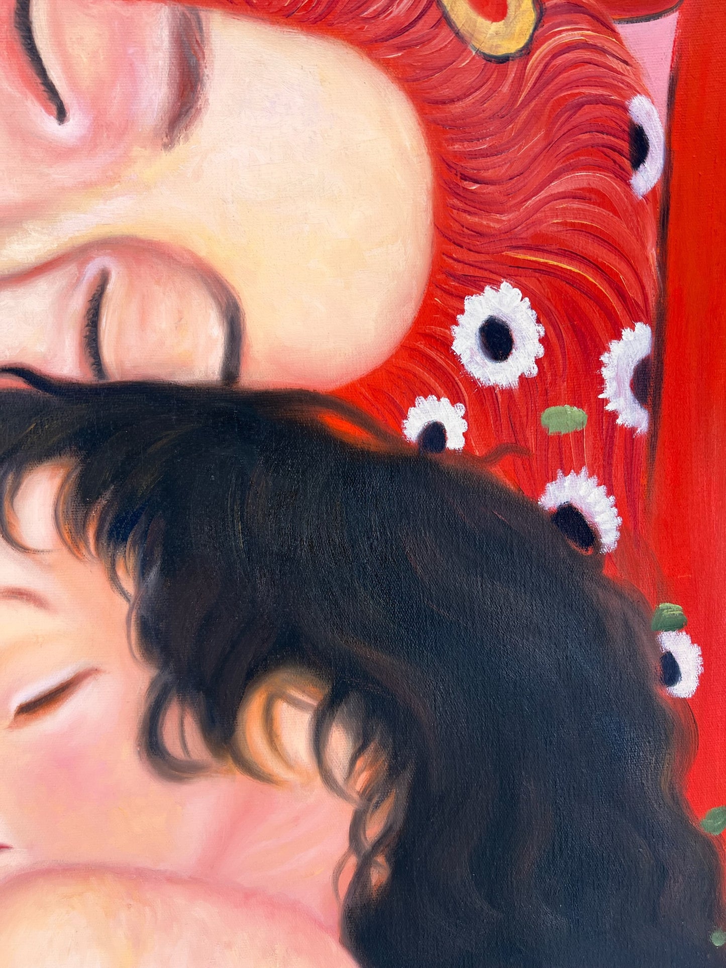 Mutter und Kind – Handgeschilderd Symbolistisch Olieverfschilderij op Canvas (60 × 80 cm)