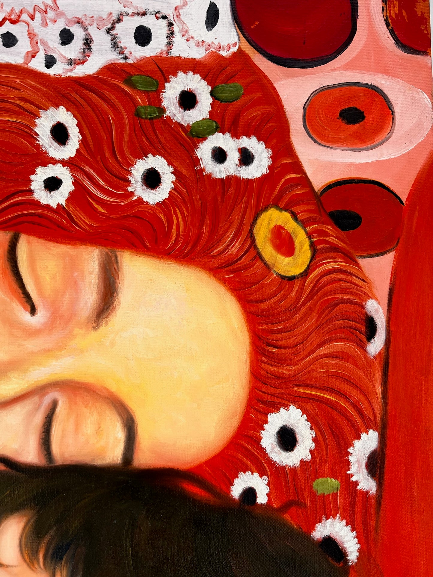 Mutter und Kind – Handgeschilderd Symbolistisch Olieverfschilderij op Canvas (60 × 80 cm)