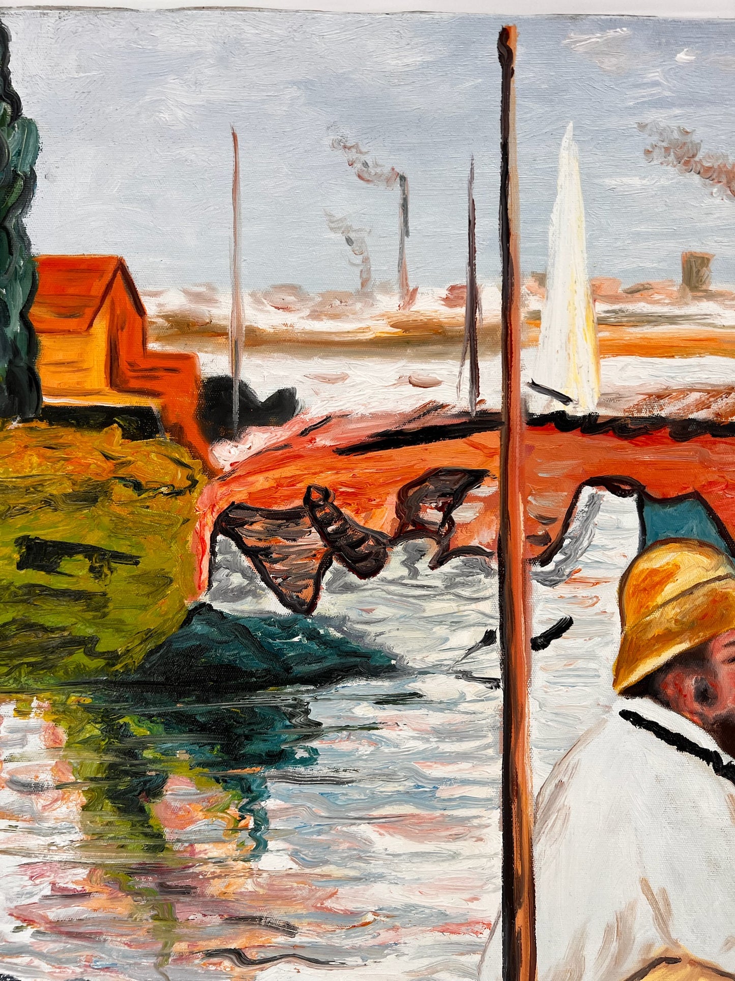 Claude Monet – Dejeuner sur l’herbe (impressionist) – Handgeschilderd Olie op Canvas (64 × 80 cm) – Framed on Canvas