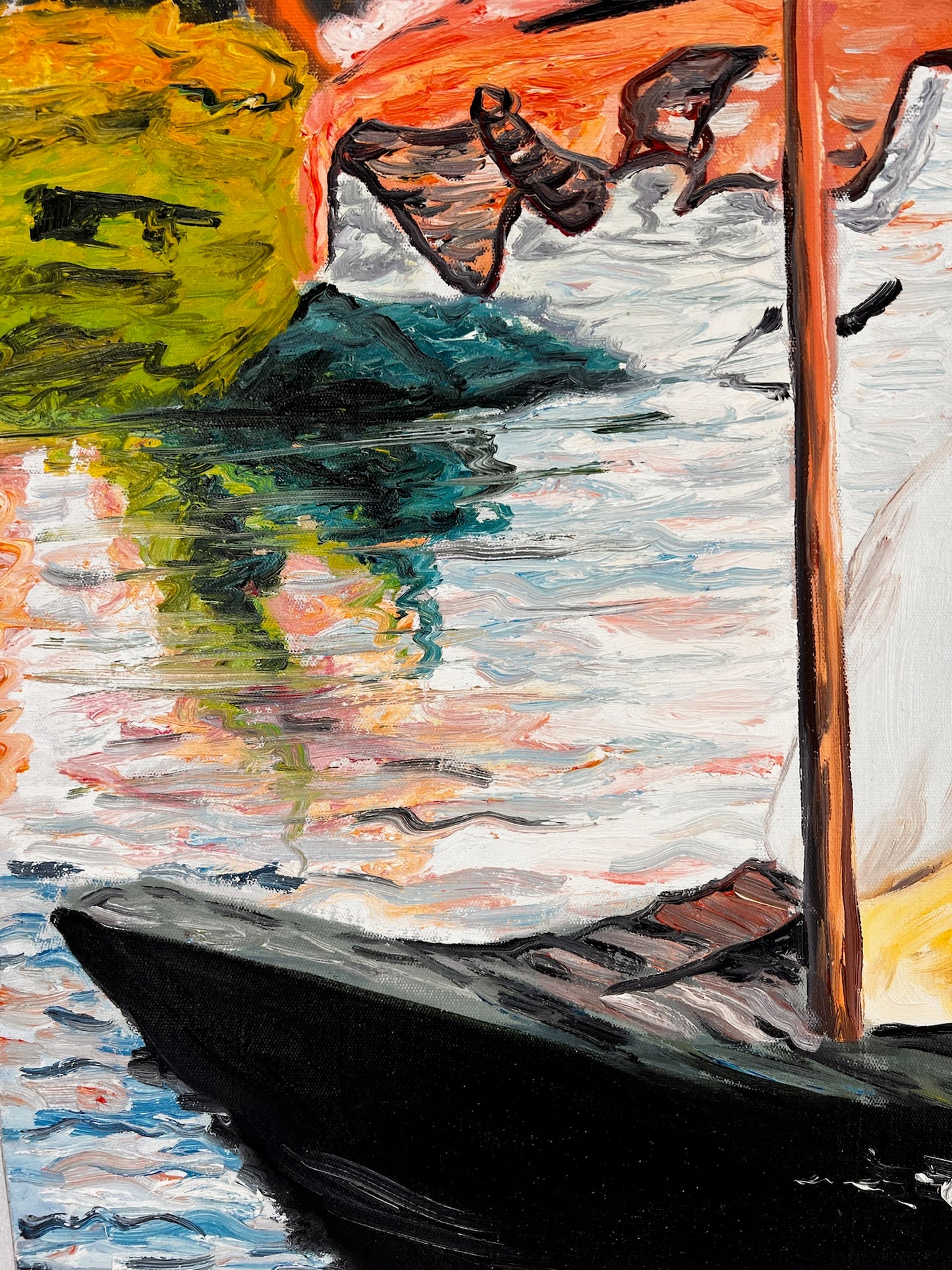 Claude Monet – Dejeuner sur l’herbe (impressionist) – Handgeschilderd Olie op Canvas (64 × 80 cm) – Framed on Canvas