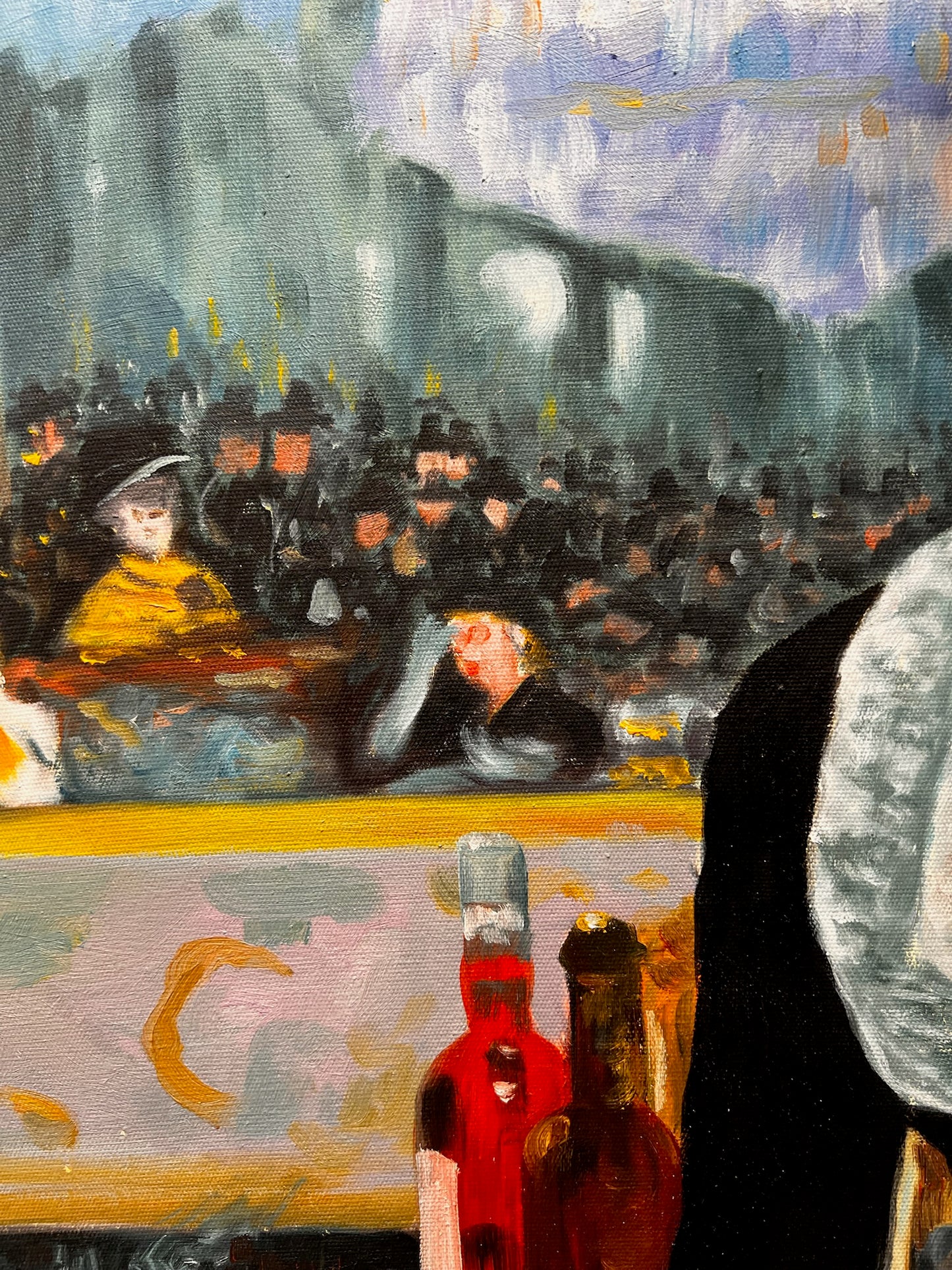Un Bar aux Folies-Bergère – Handgeschilderd Impressionistisch Olieverfschilderij op Canvas (64 × 80 cm)