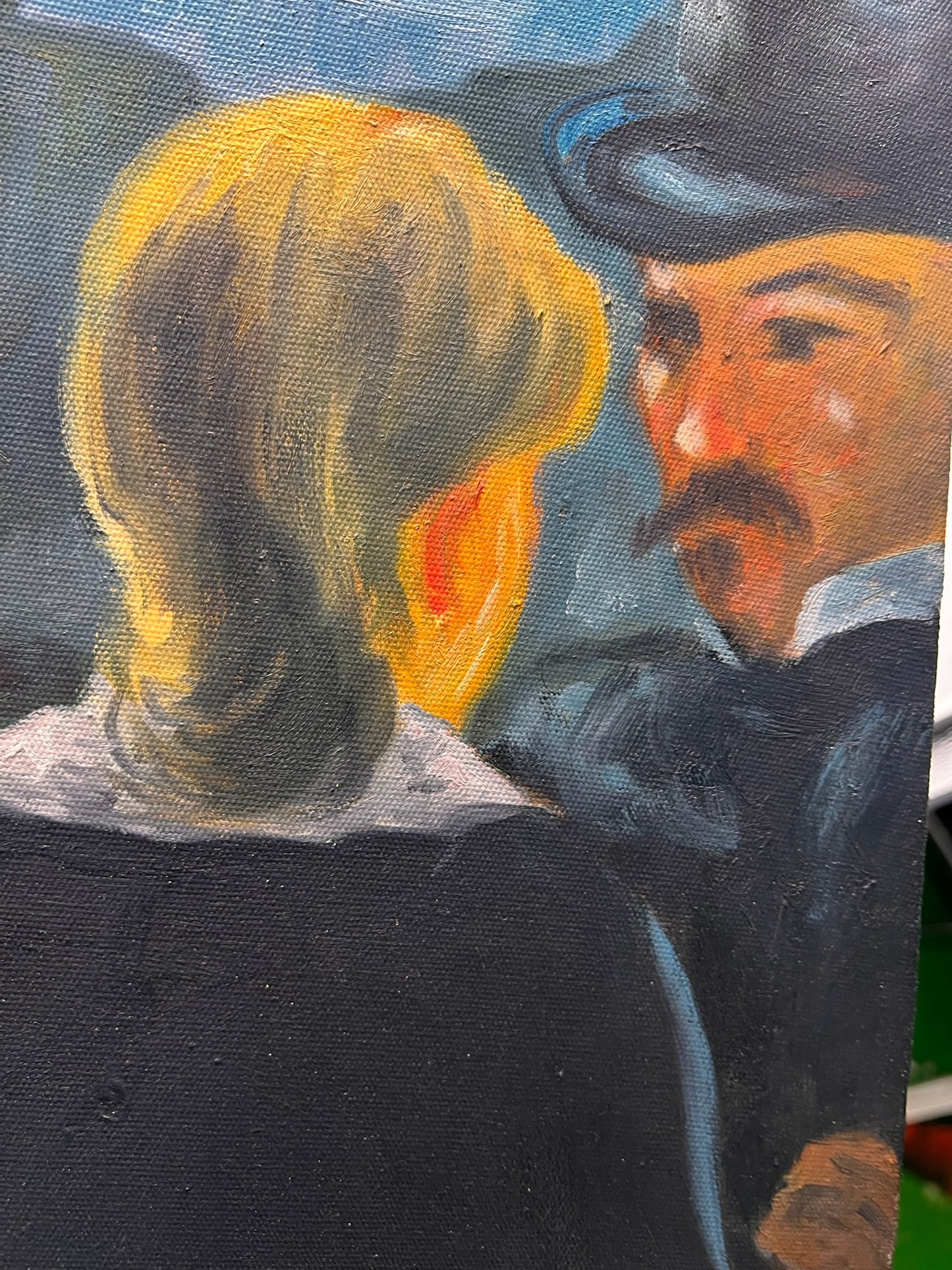 Un Bar aux Folies-Bergère – Handgeschilderd Impressionistisch Olieverfschilderij op Canvas (64 × 80 cm)