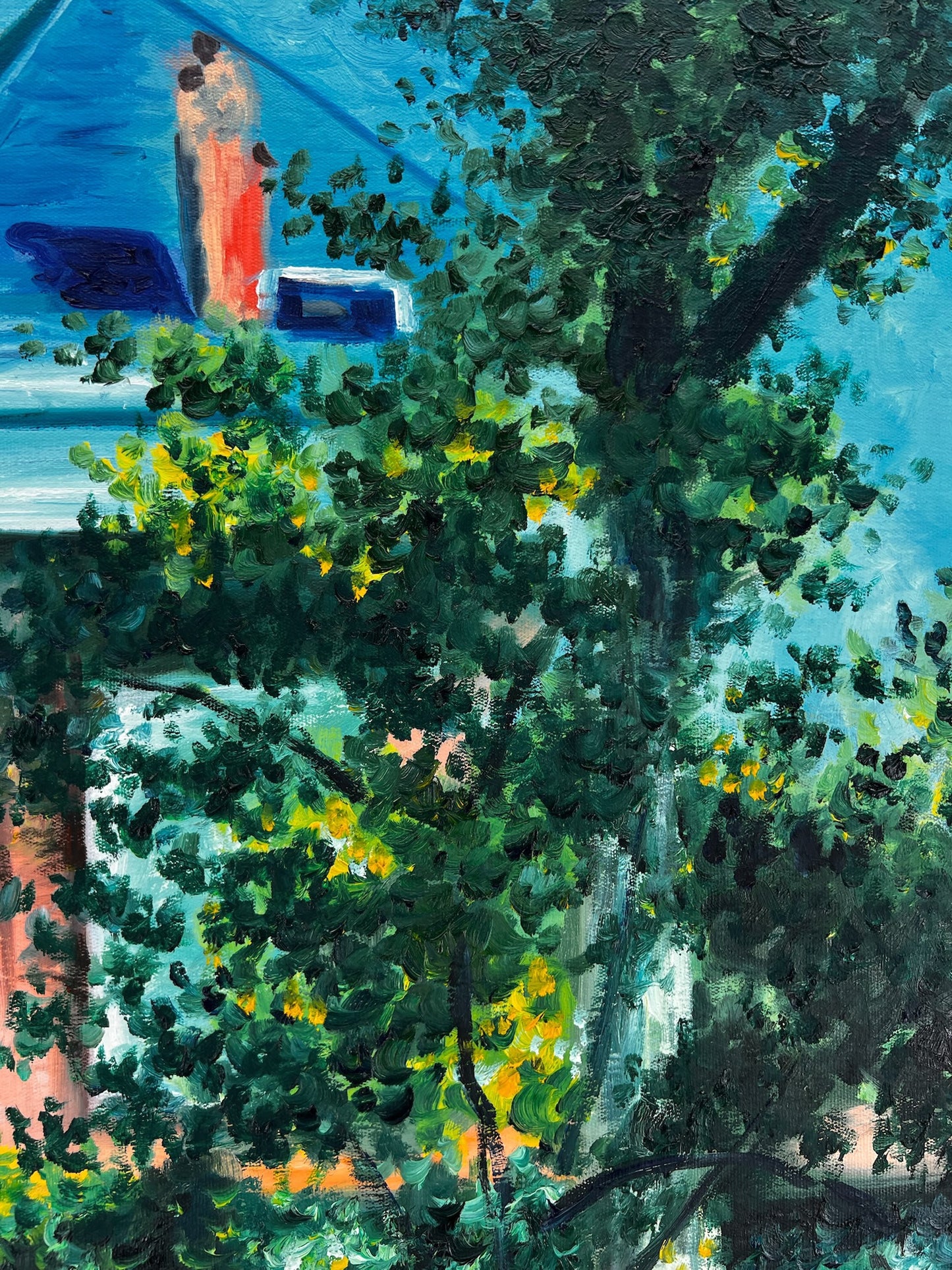 Woman in the Garden (after Édouard Manet) – Hand-Painted Impressionist Oil on Canvas (60 × 80 cm)