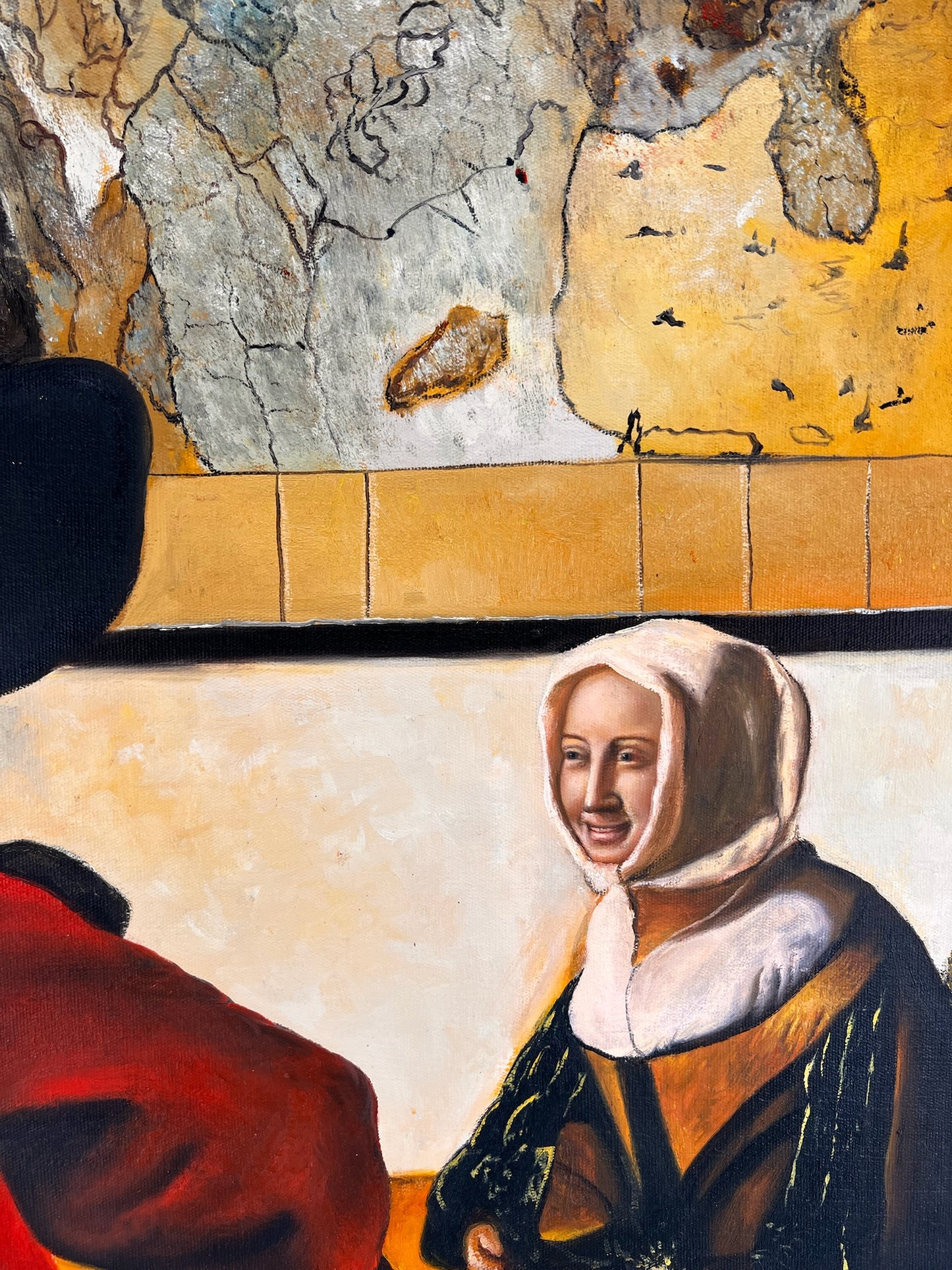 Johannes Vermeer – Soldaat en lachend meisje – Handgeschilderd Olieverf op Canvas (60 × 80 cm)