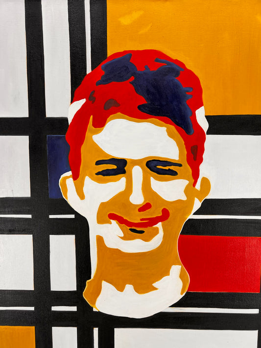 Piet Mondriaan – Manface – Handgeschilderd Abstract Olieverf op Canvas (60 × 80 cm)